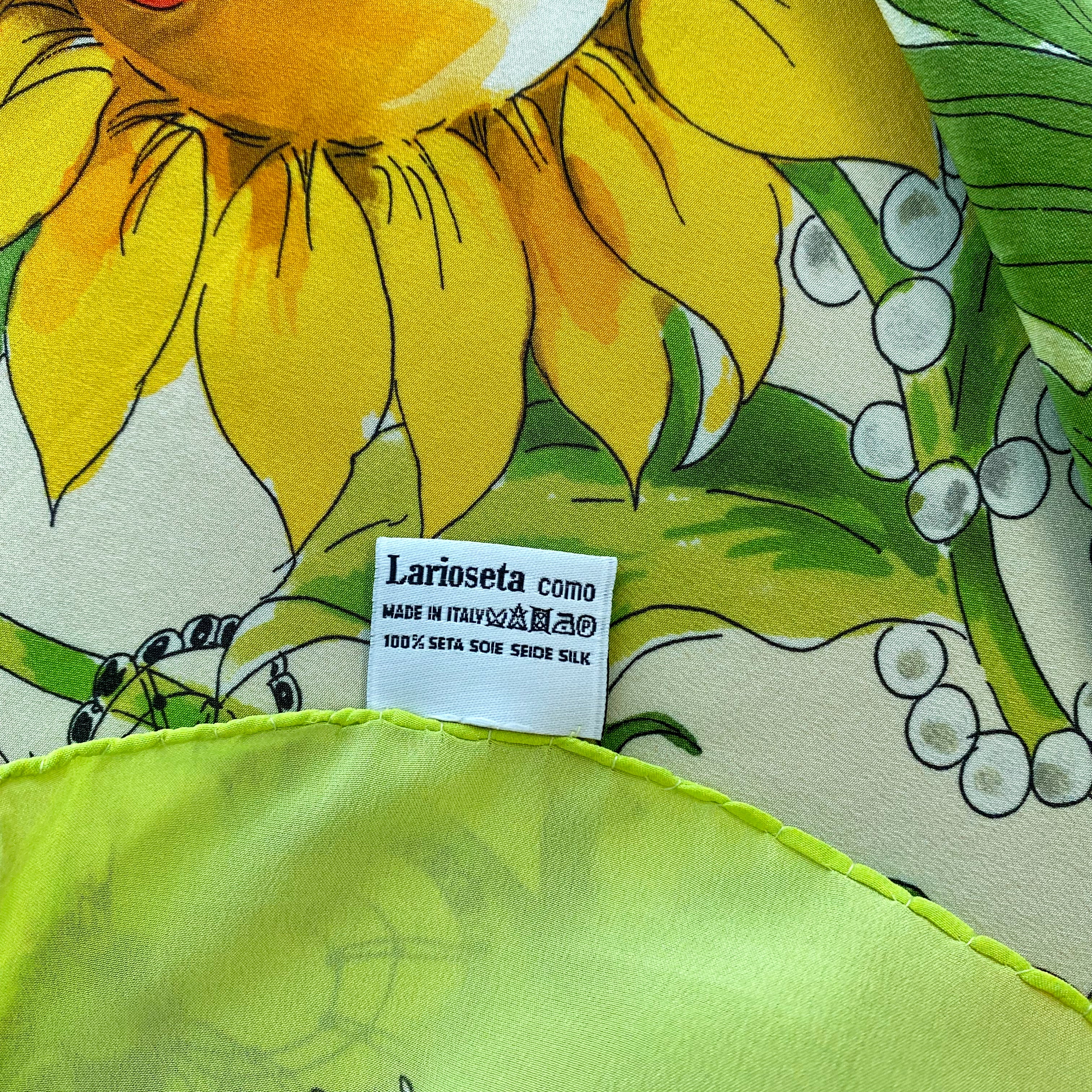 Immaculate Moschino Flower Characters Designer Silk Scarf