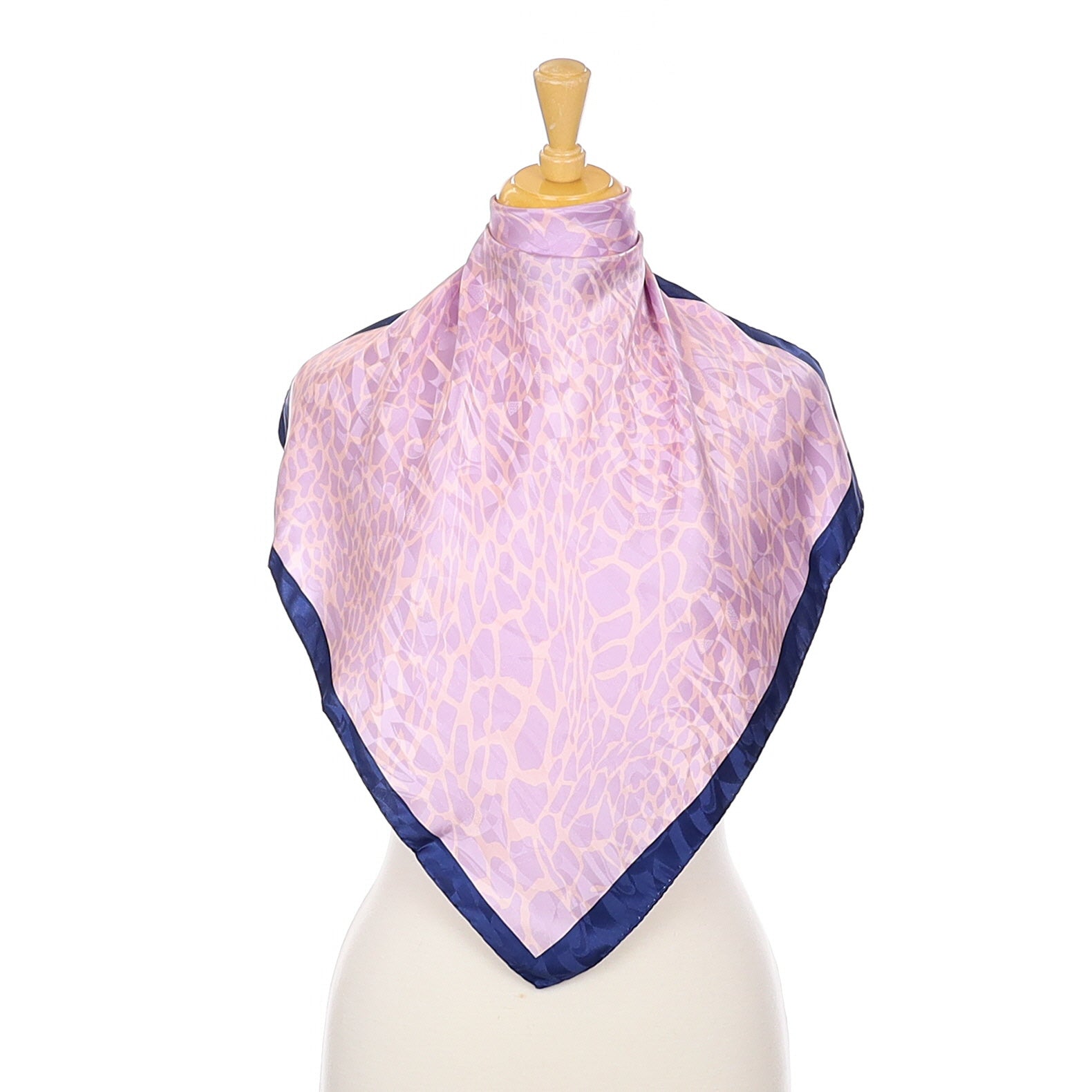 Mauve and Pink Animal Print Silk Scarf