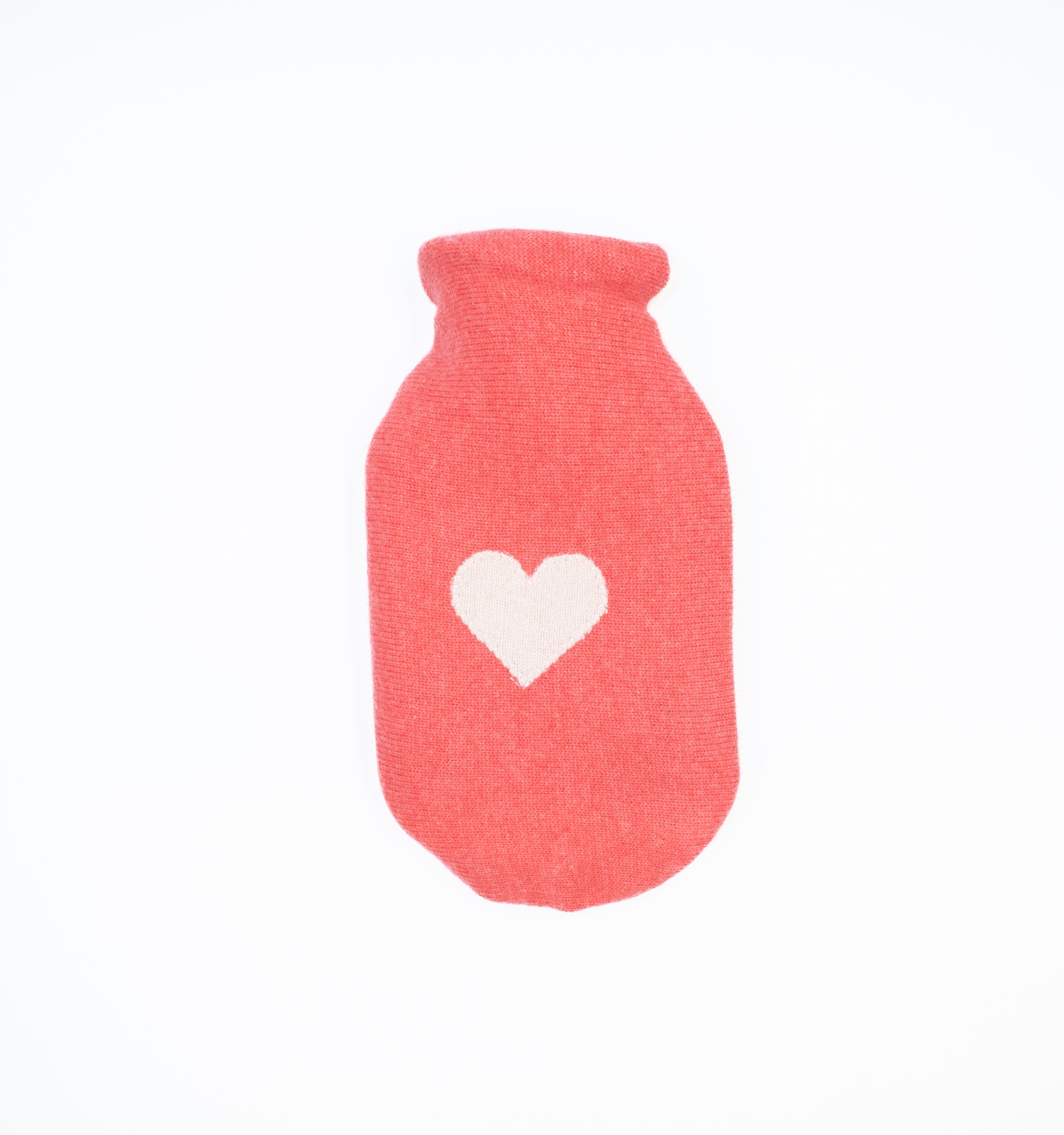 Strawberry and Baby Pink Cashmere Small Hot Water Bottle