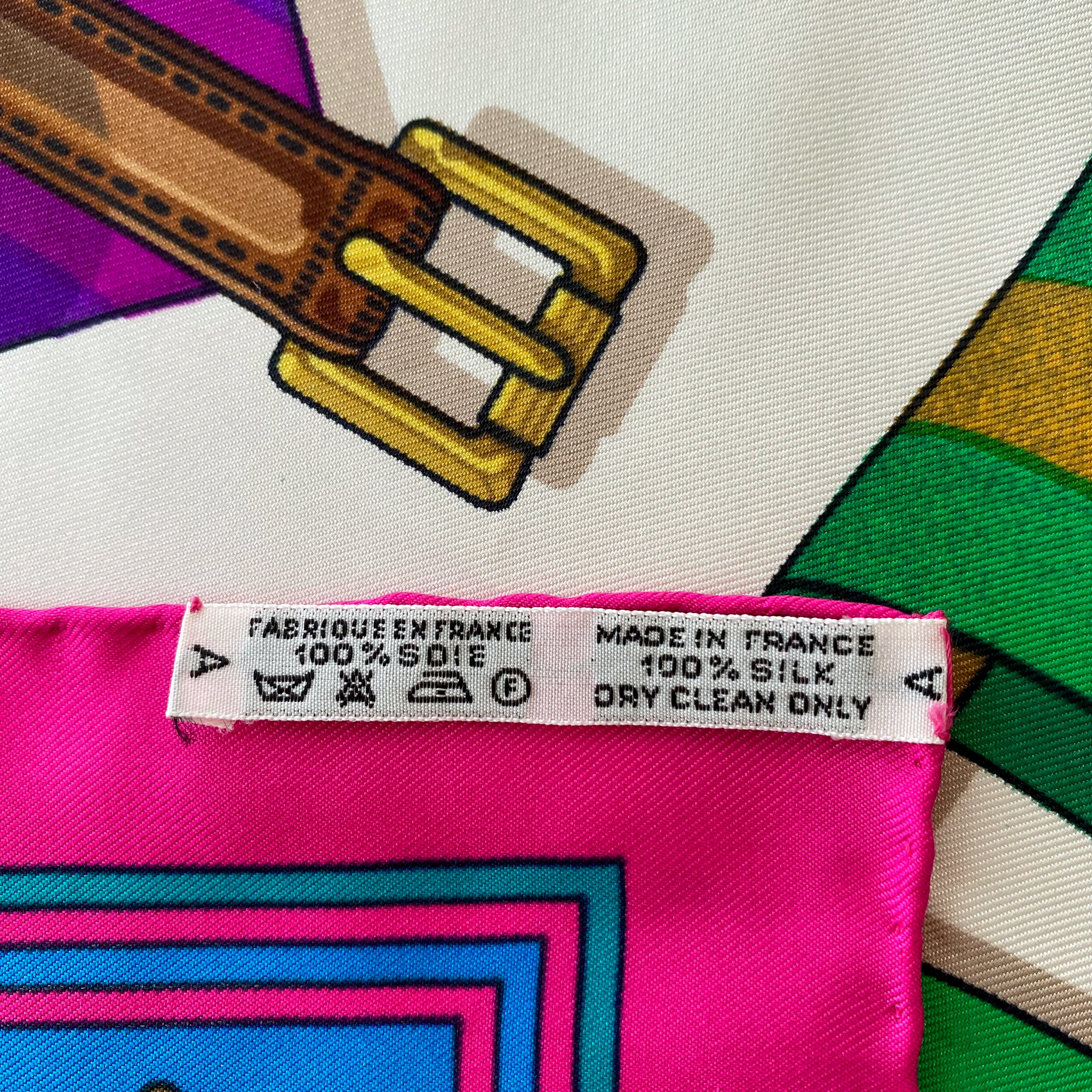 Boxed Hermès Sangles Silk Scarf