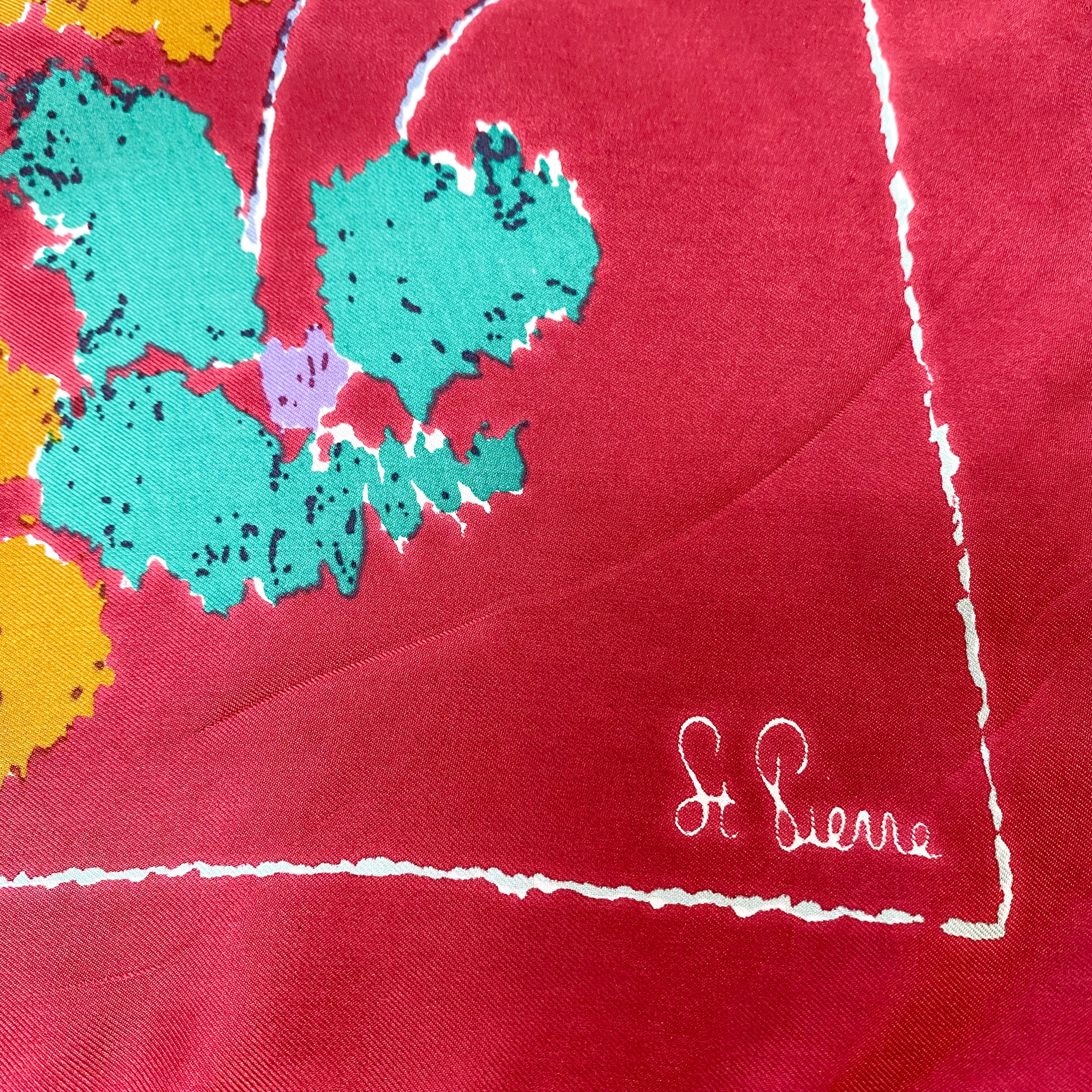 St Michael Floral Vintage Silk Scarf