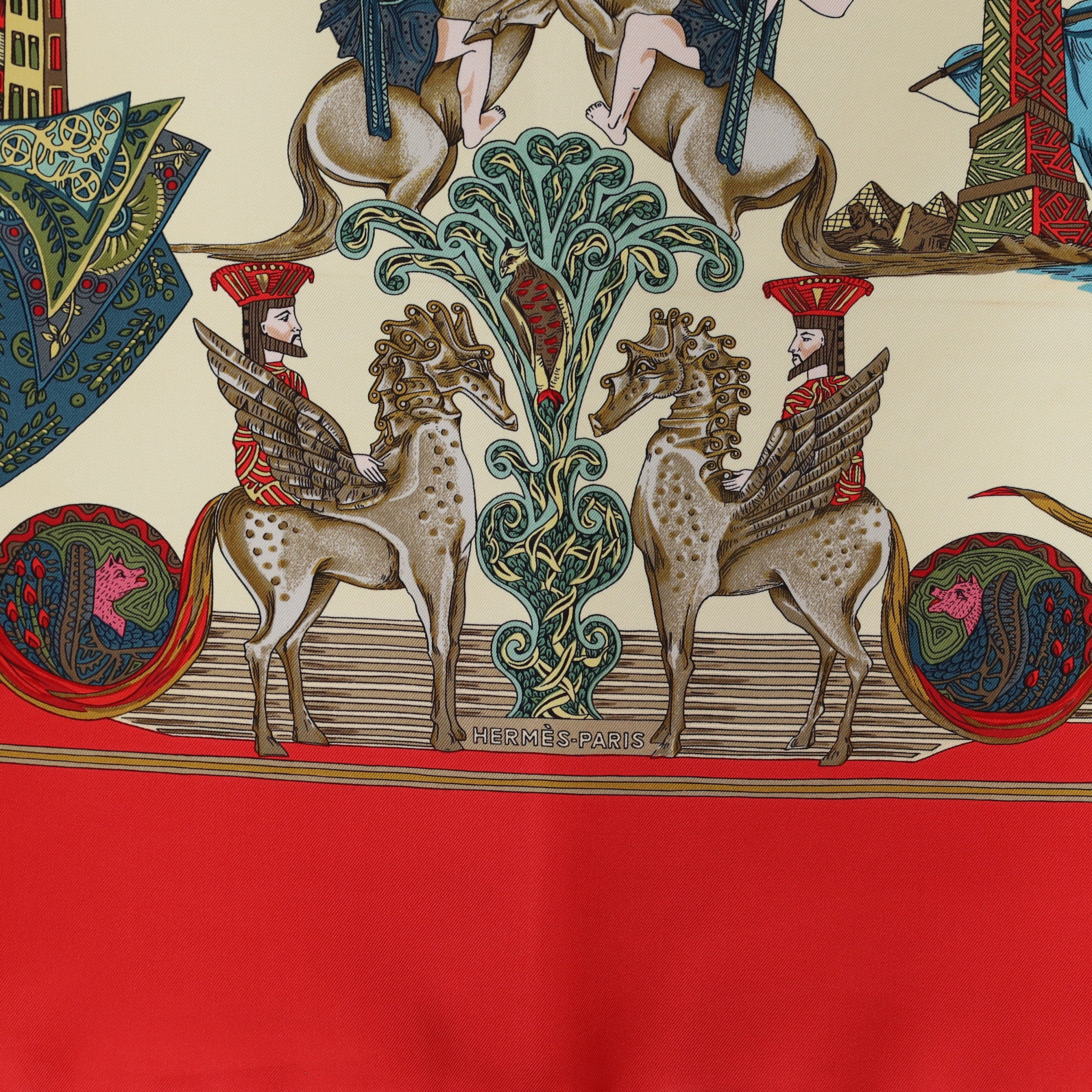 Hermès Au Fil De La Soie Silk Scarf