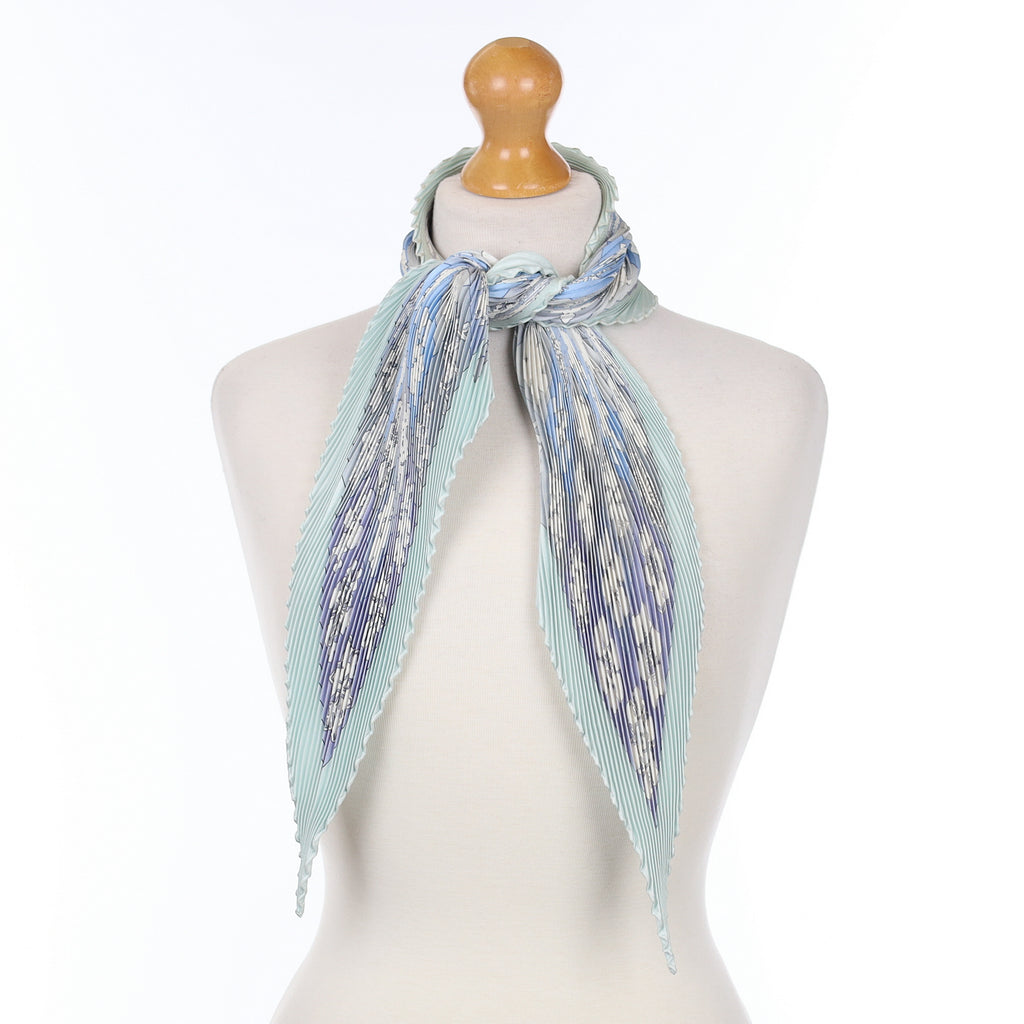 Hermès Feux de L’Hiver Plisse Silk Scarf