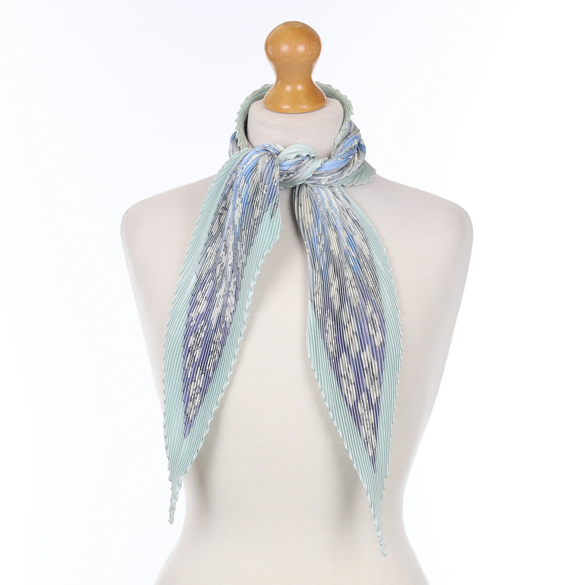 Hermès Feux de L’Hiver Plisse Silk Scarf