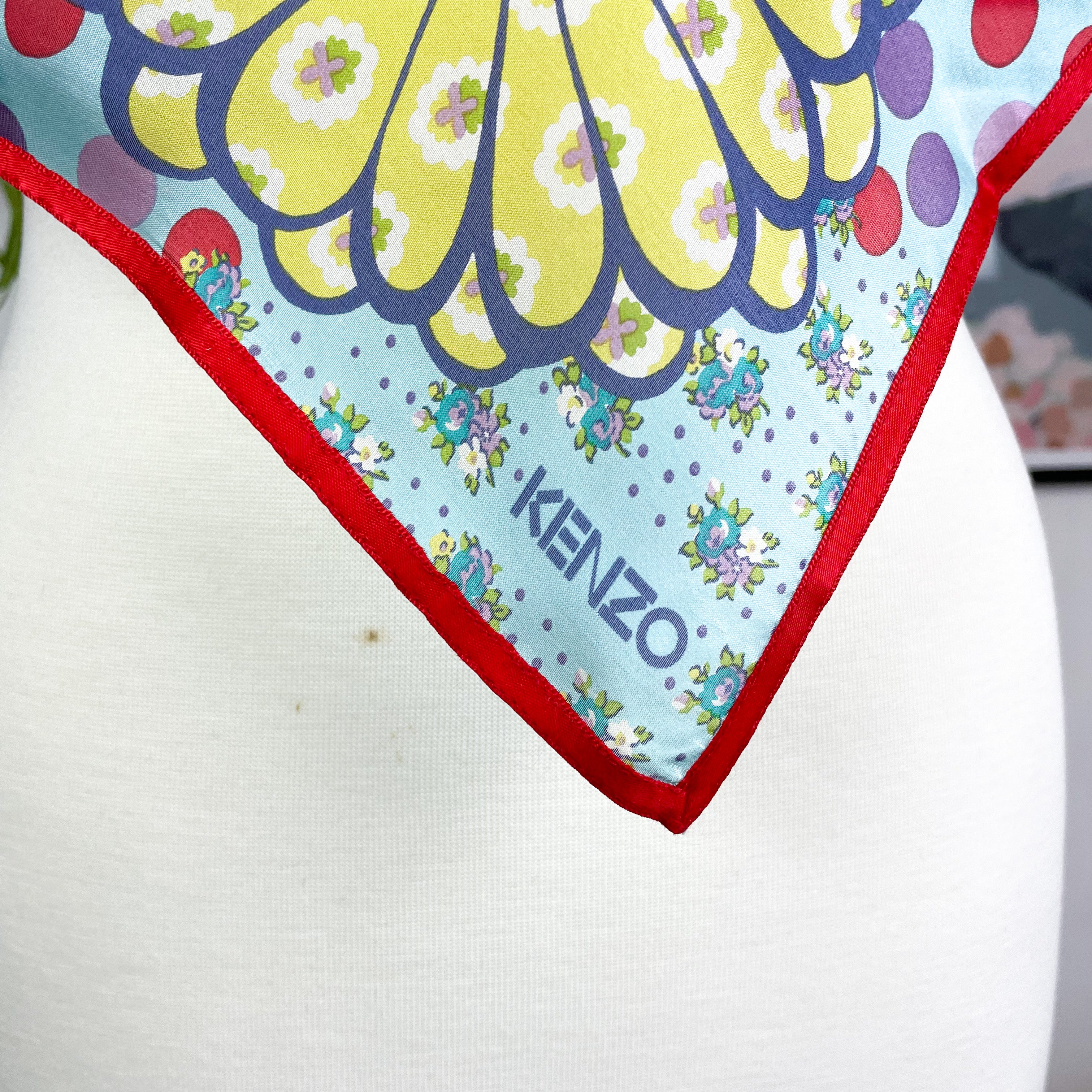 Kenzo Ribbon Edge Small Silk Scarf