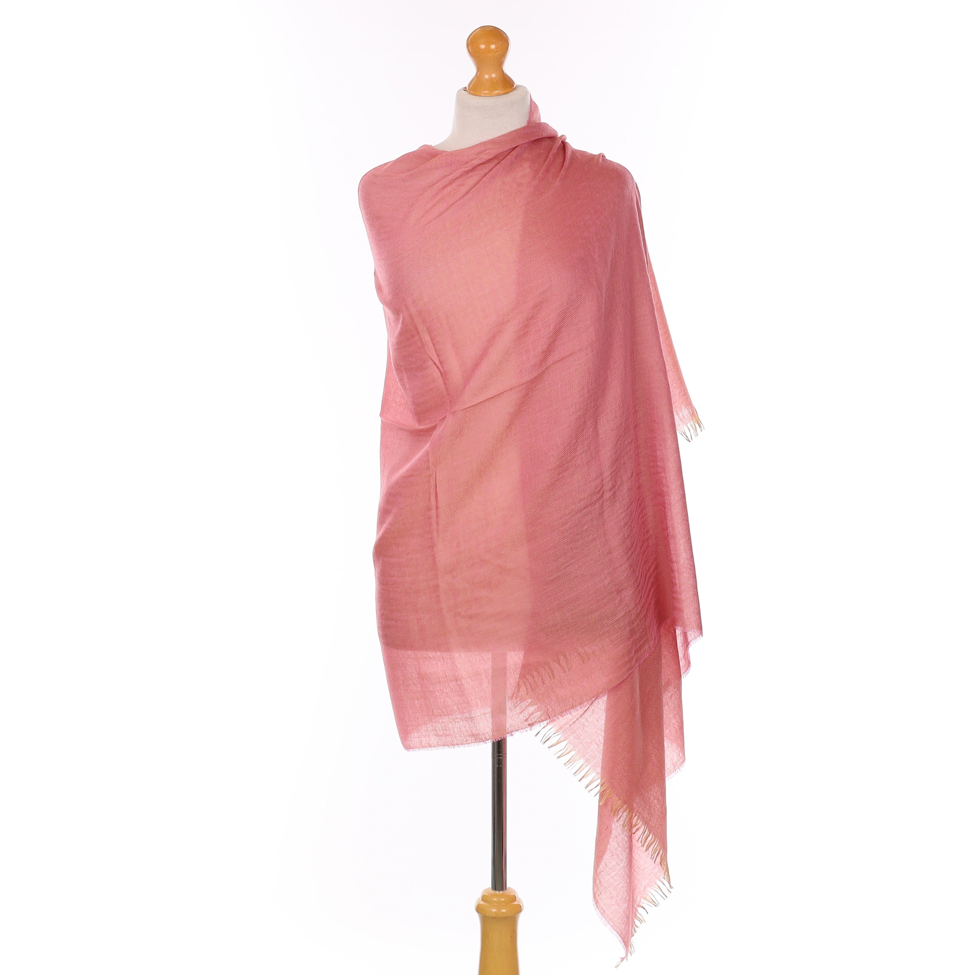Brand New Begg & Co Rose Gold Cashmere Blend Woven Wrap
