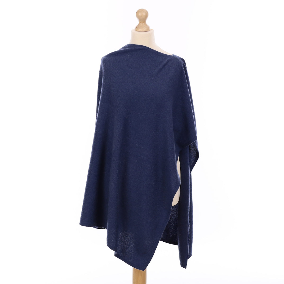 Naval Blue Cashmere Poncho