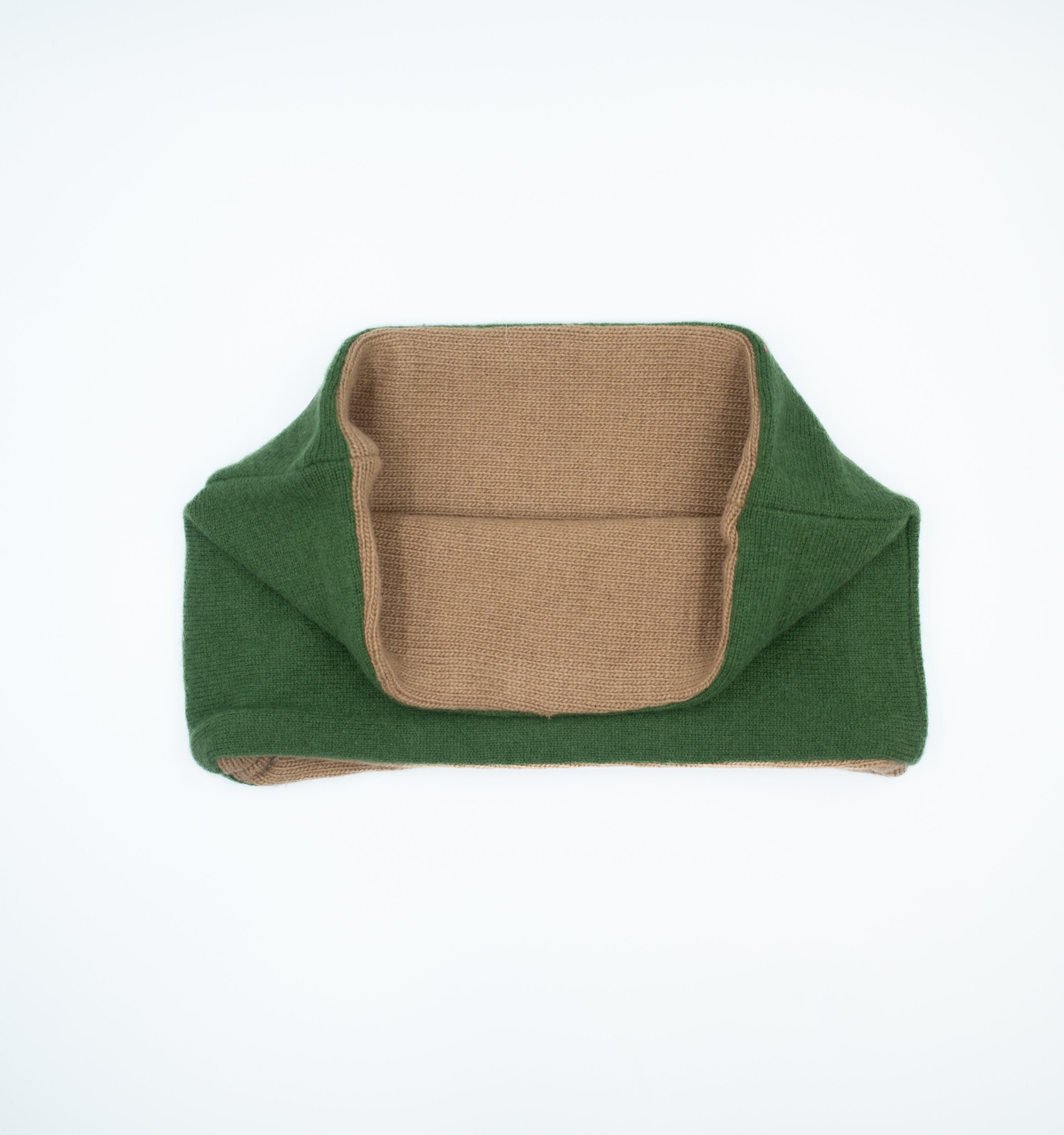 Men’s Light Forest Green and Camel Neck Warmer