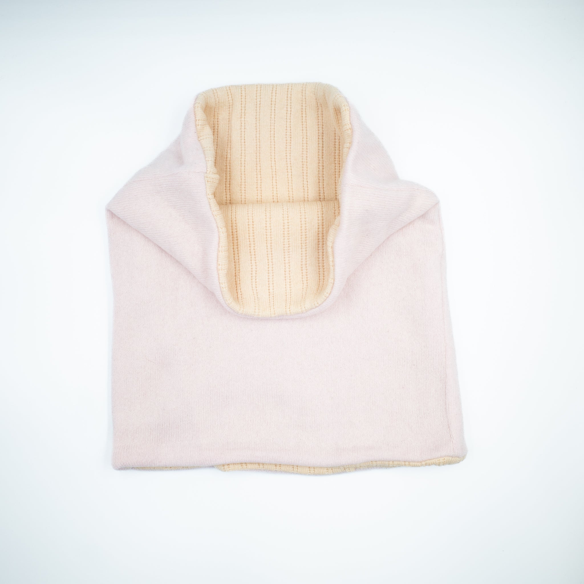 Baby Pink and Pale Apricot Luxury Double Layered Snood