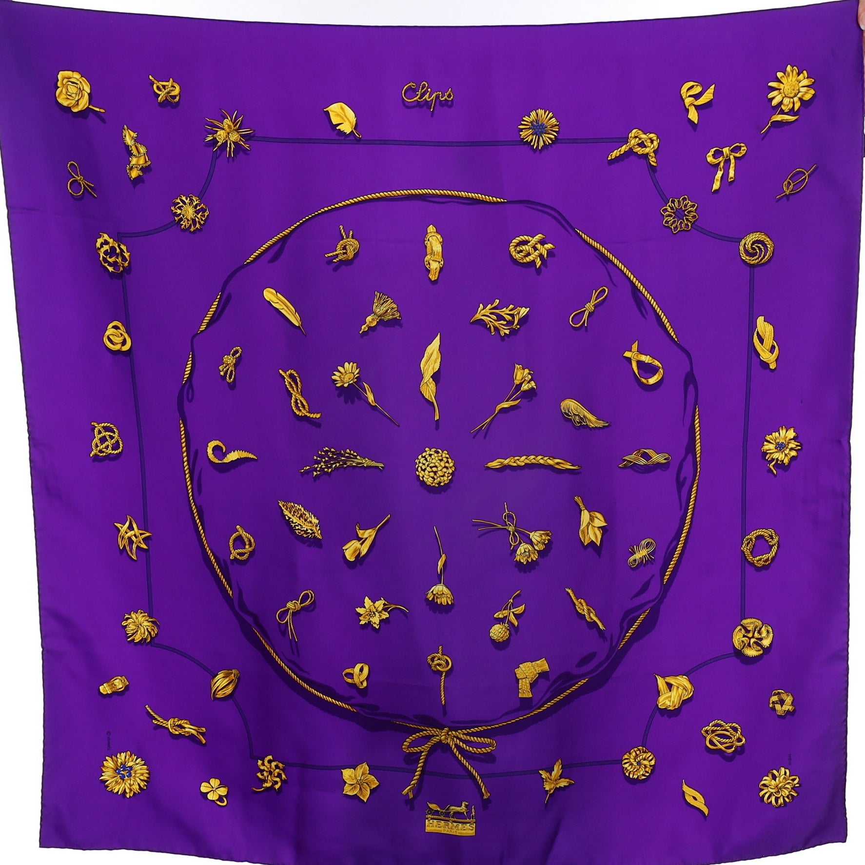 Hermès Clips Silk Scarf