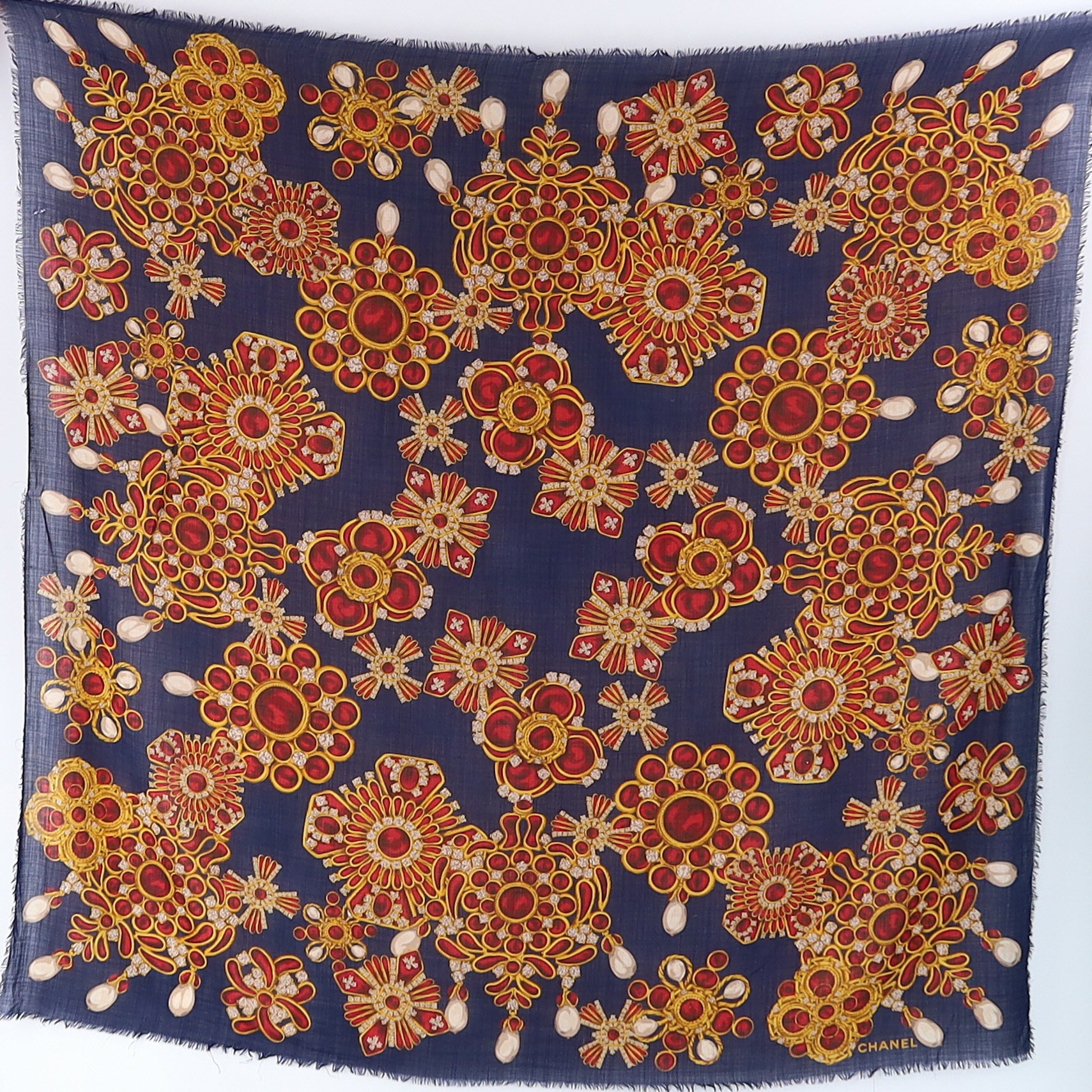 1980’s Chanel Vintage Wool and Silk Blend Scarf