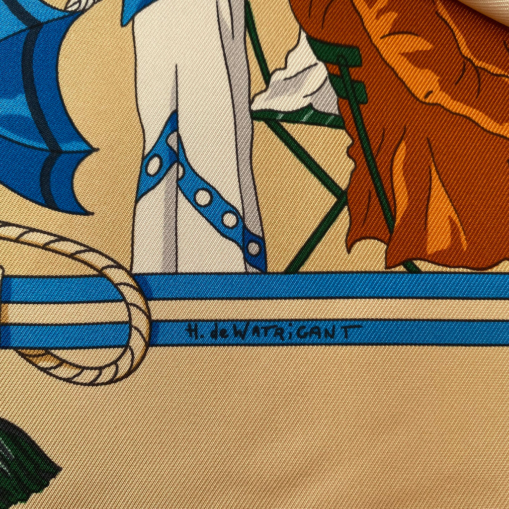 Boxed Hermès Ombrelles et Parapluies Silk Scarf Rare