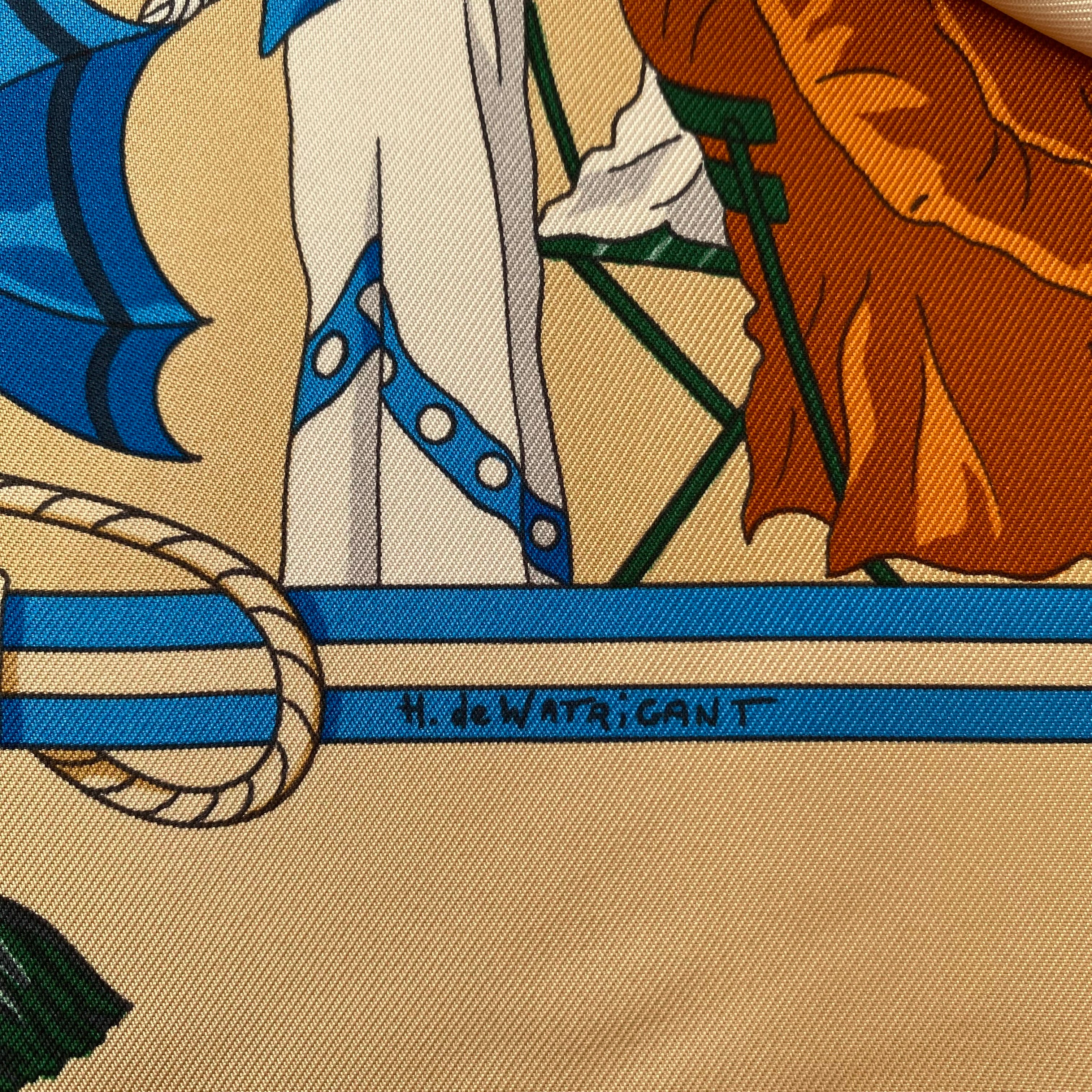 Boxed Hermès Ombrelles et Parapluies Silk Scarf Rare