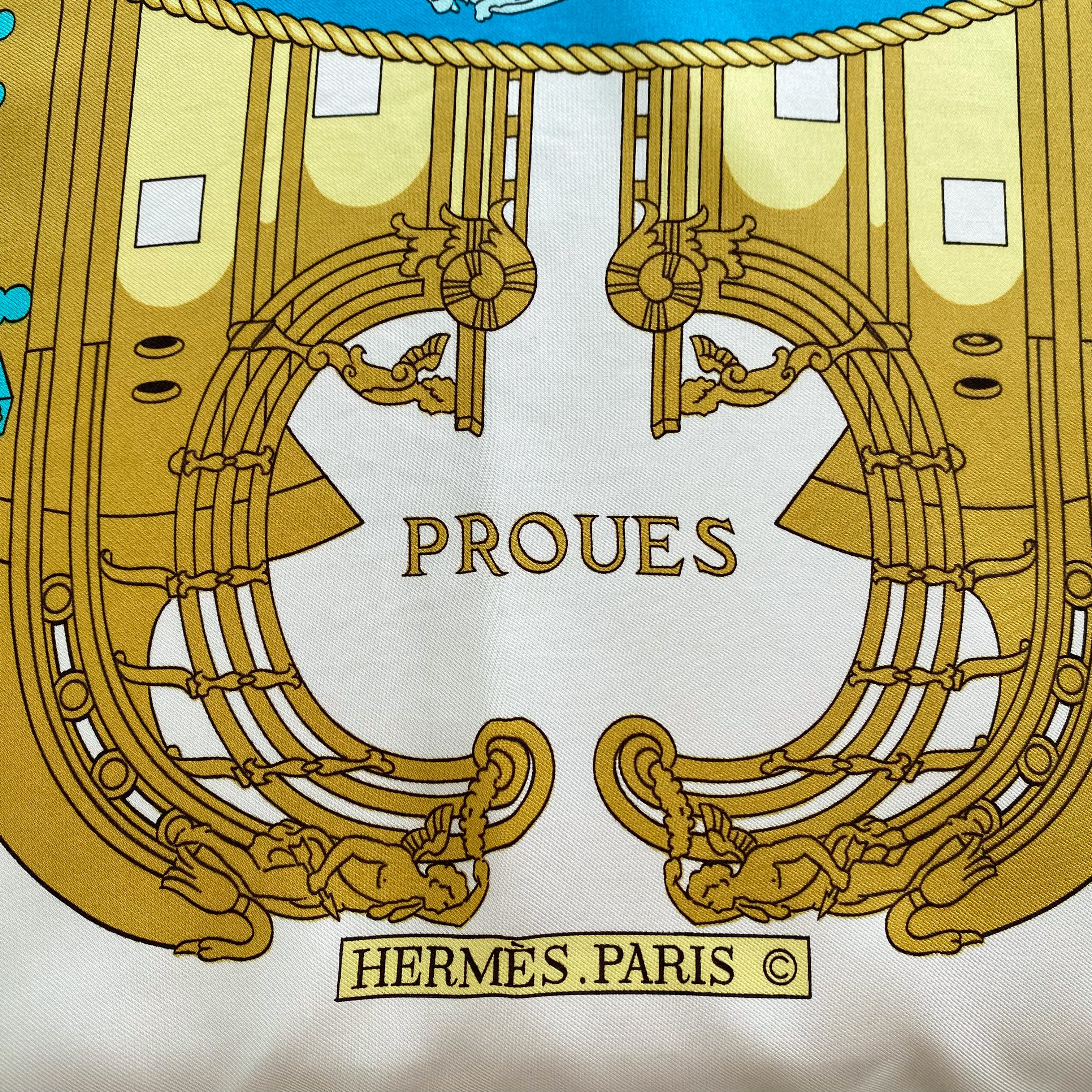 Hermès Proues 1974 Silk Scarf