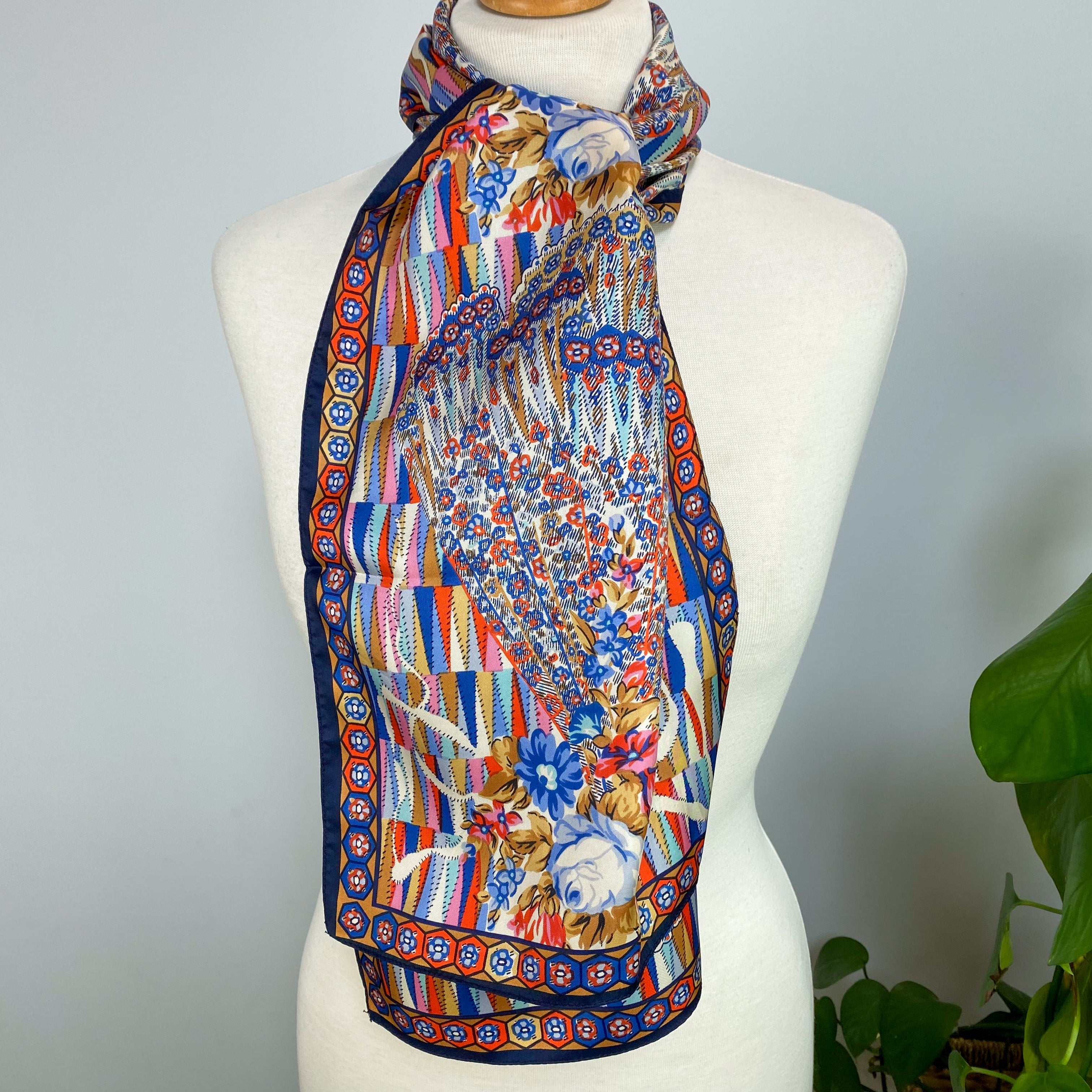 Vintage Liberty Multi Coloured Silk Scarf