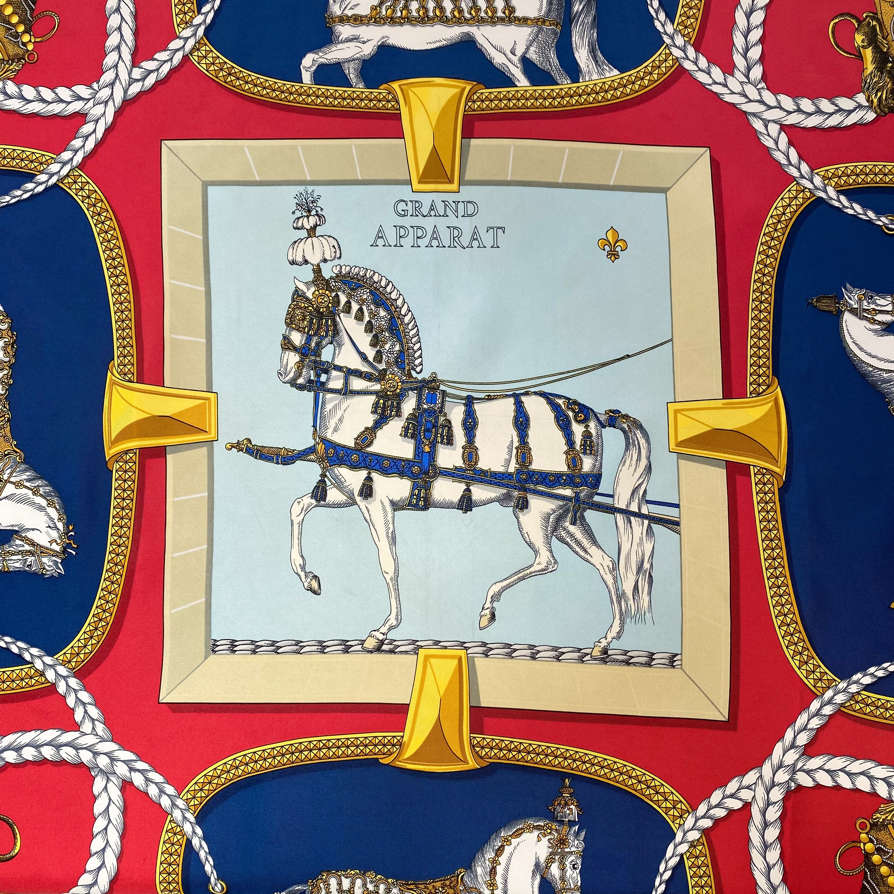 Boxed Hermès Grand Apparat Silk Scarf