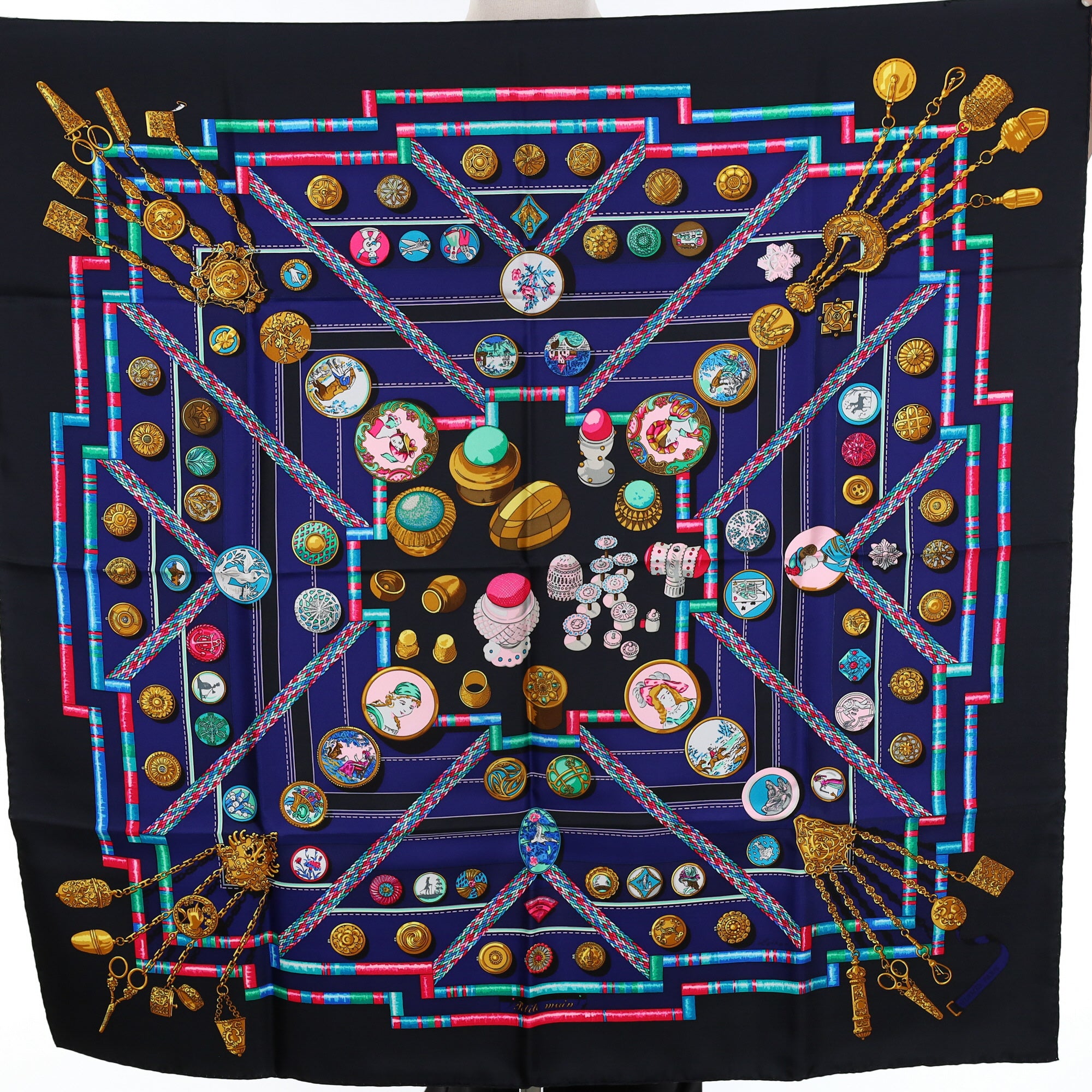 Boxed Hermès Petite Main Silk Scarf