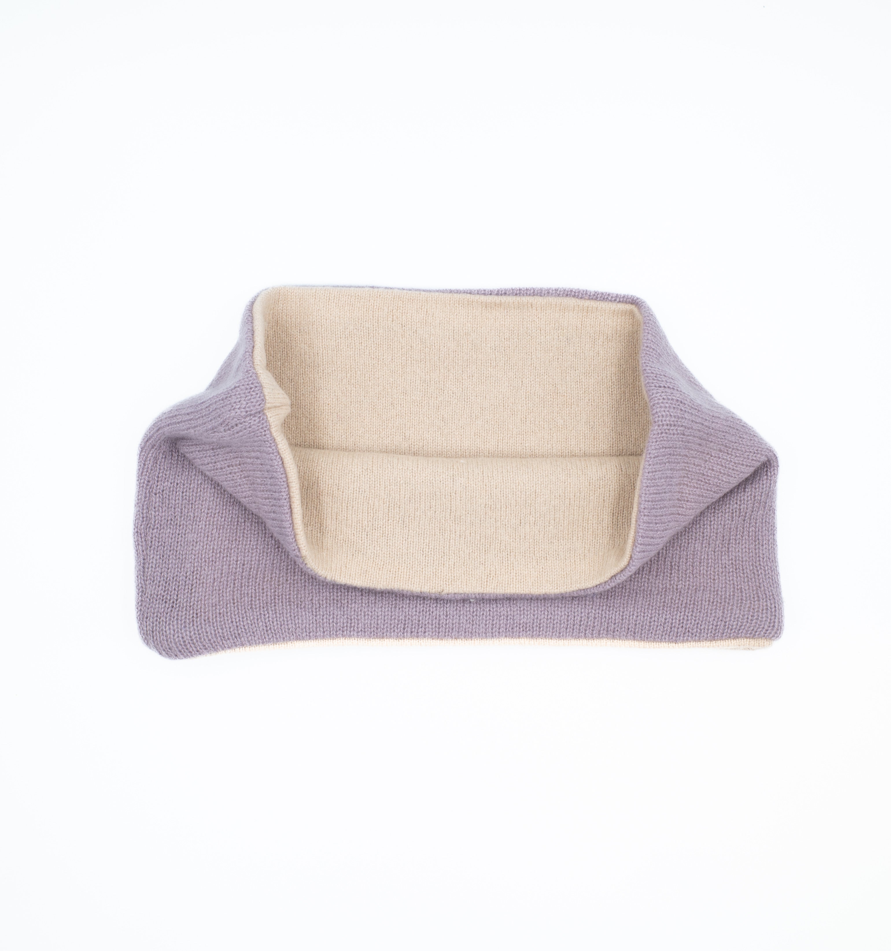Dusty Lilac Purple and Fudge Neck Warmer