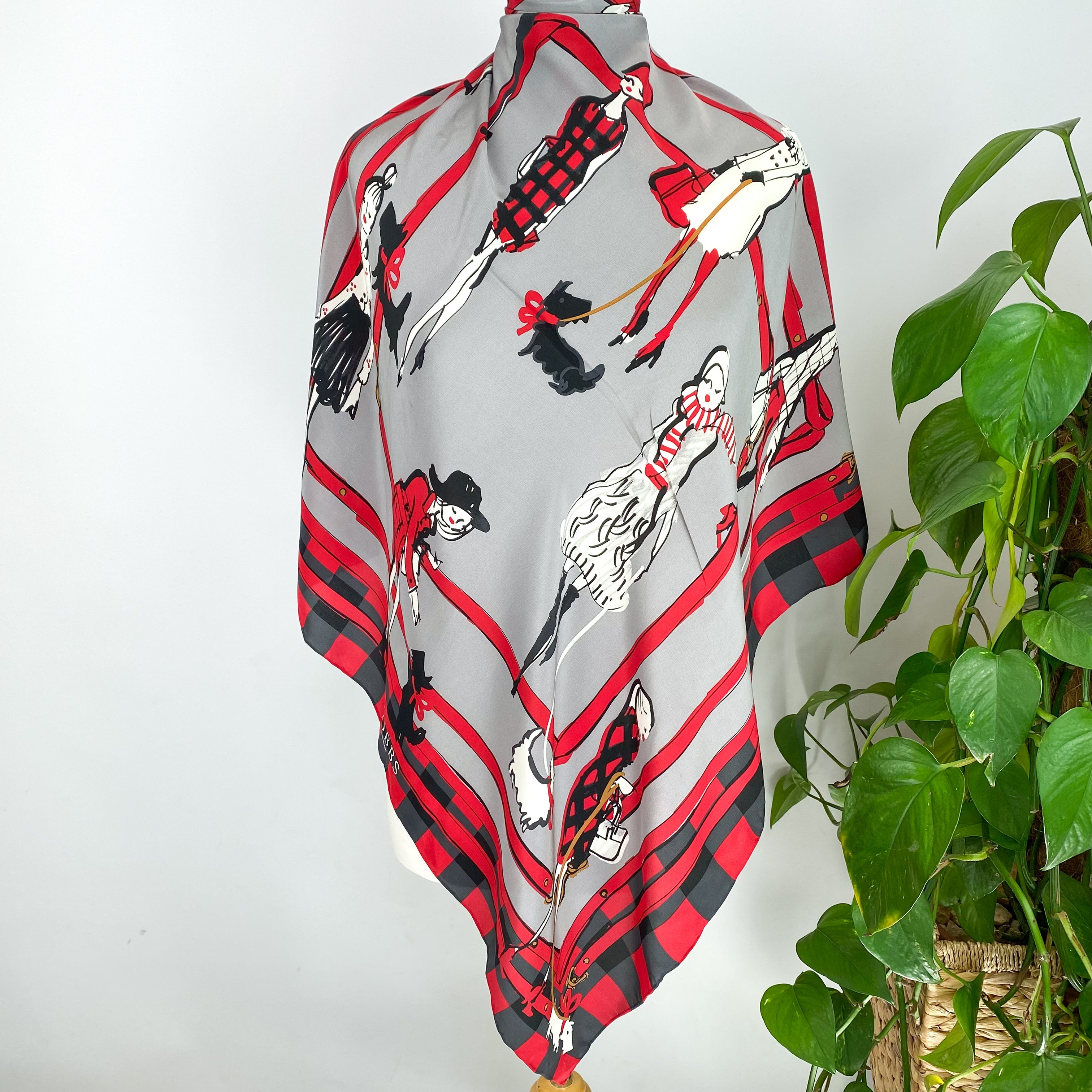 Hobbs Dog Walking Silk Scarf