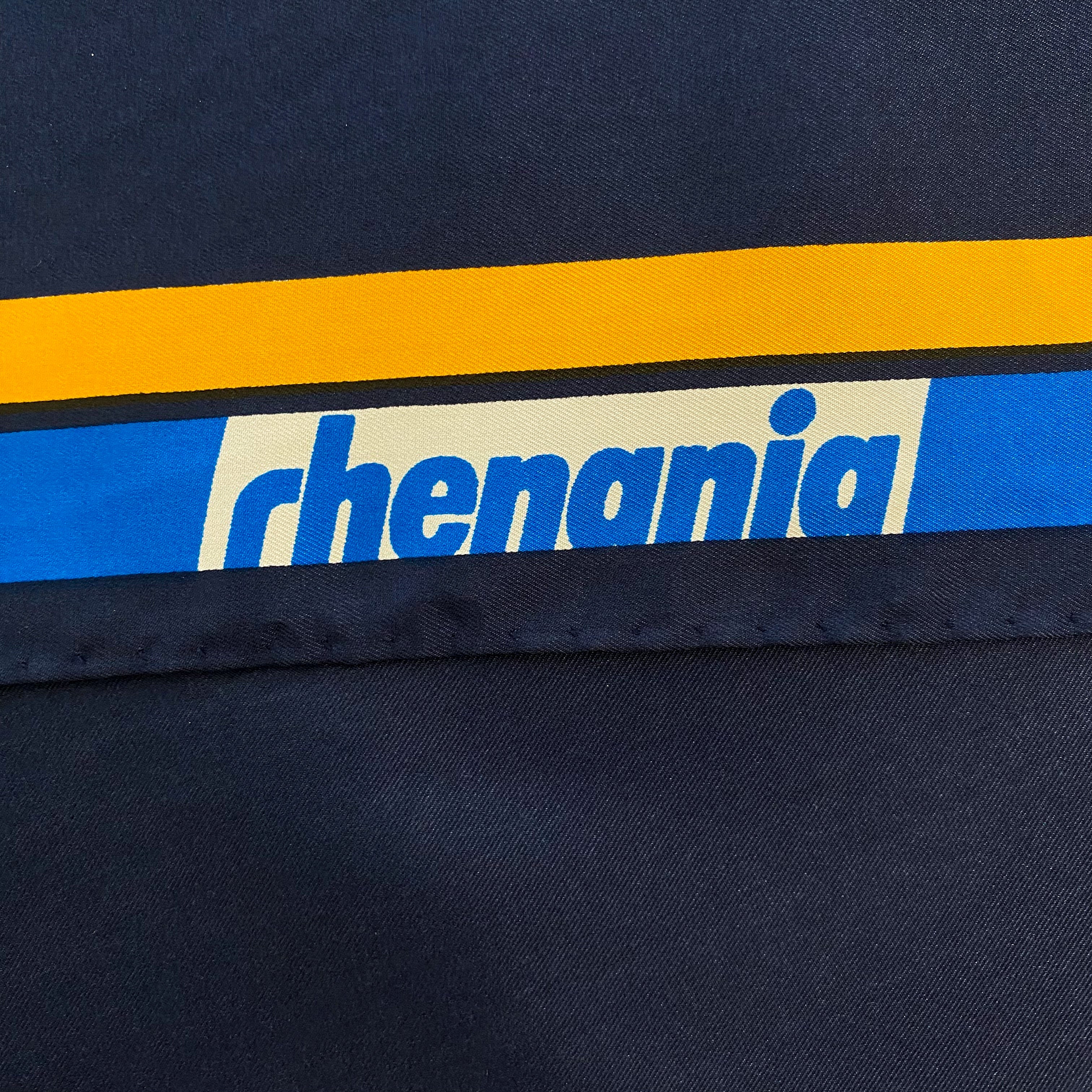 Retro Two Tone Blue and Yellow Silk Scarf