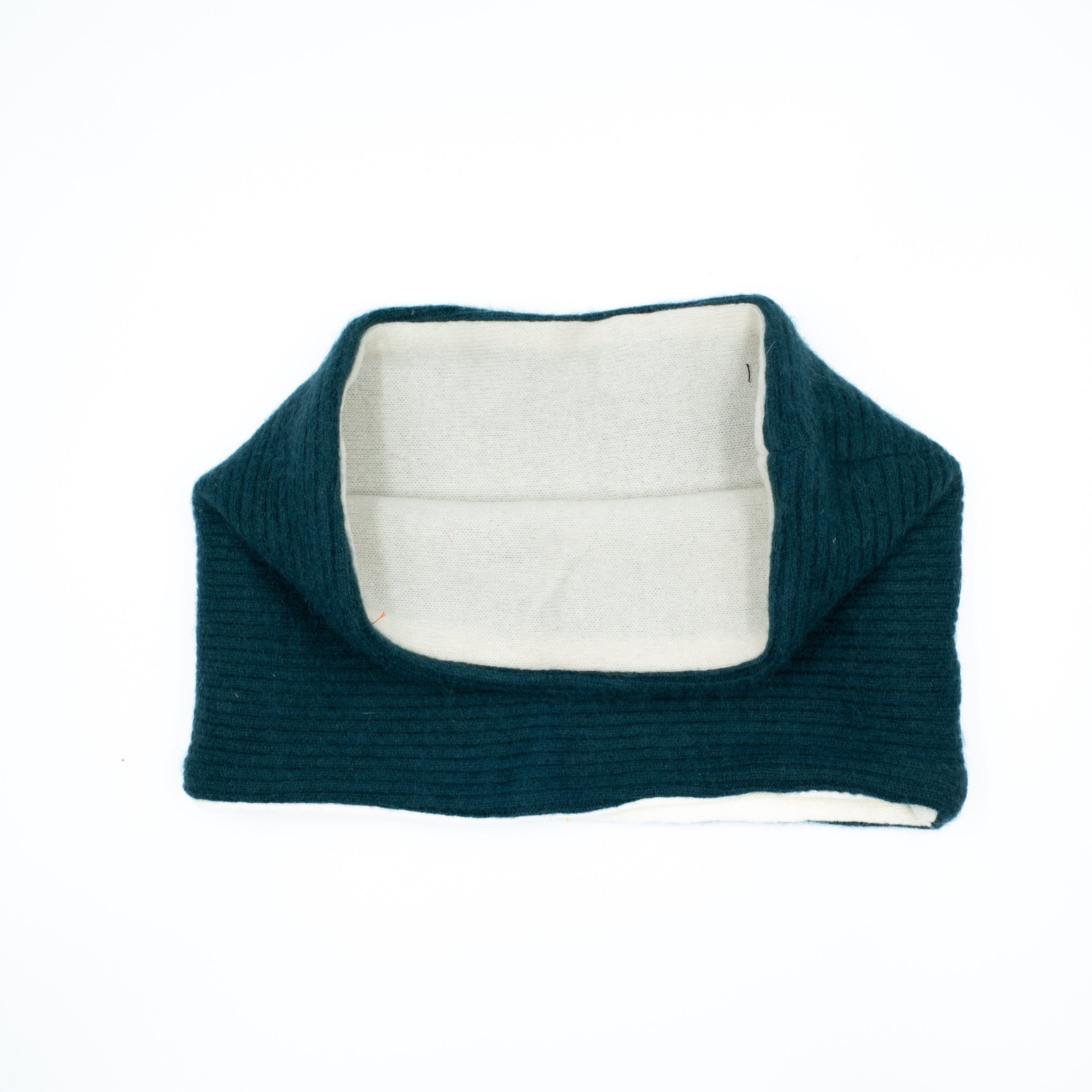 Forest Green and Cream Cashmere Neck Warmer