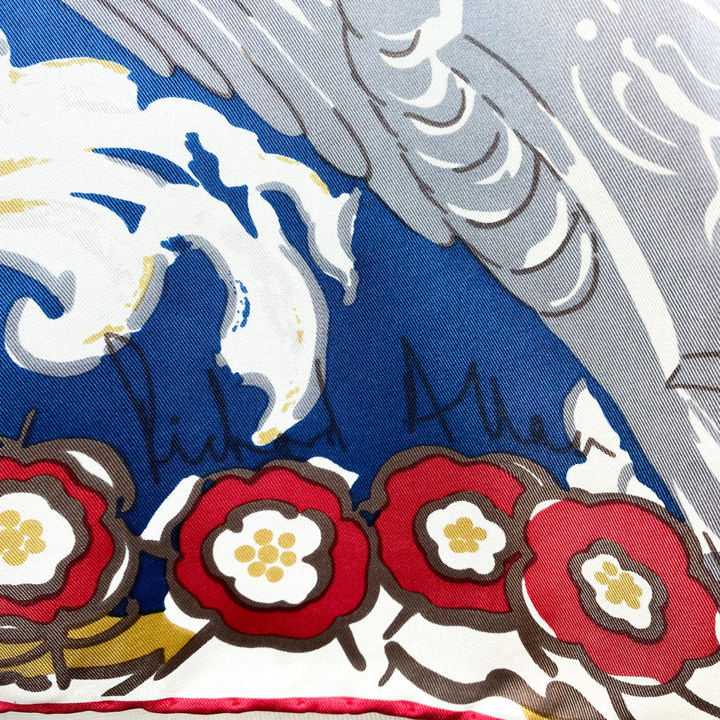 1970s Richard Allan Jubilee Vintage Silk Scarf