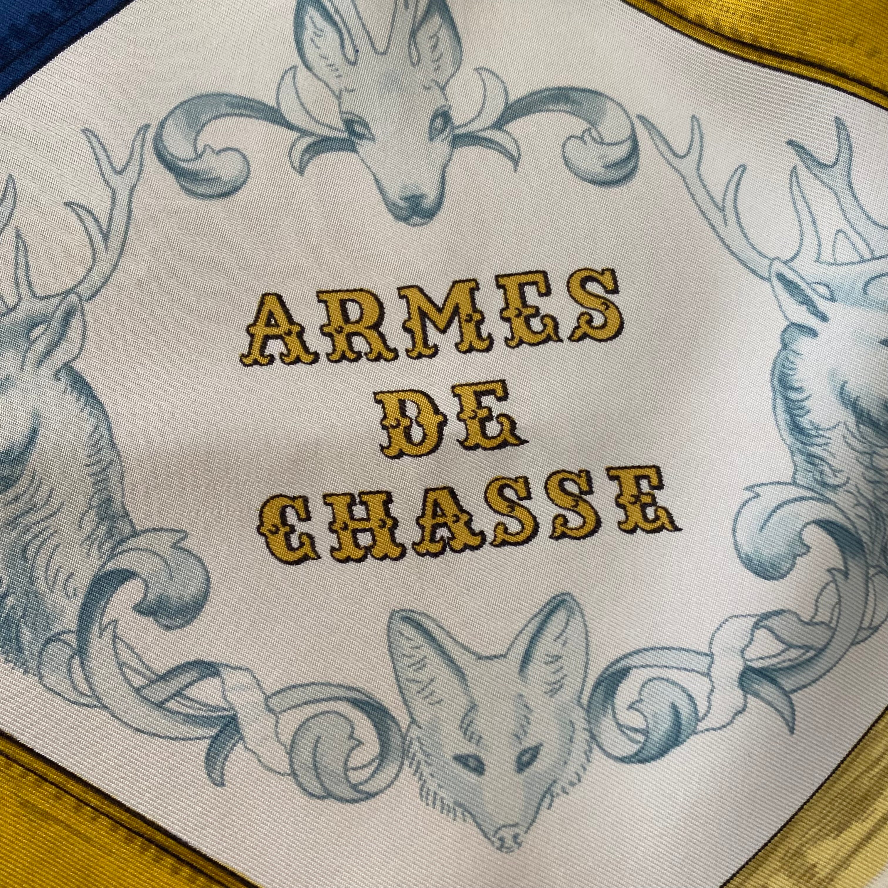 Hermès Armes De Chasse Silk Scarf