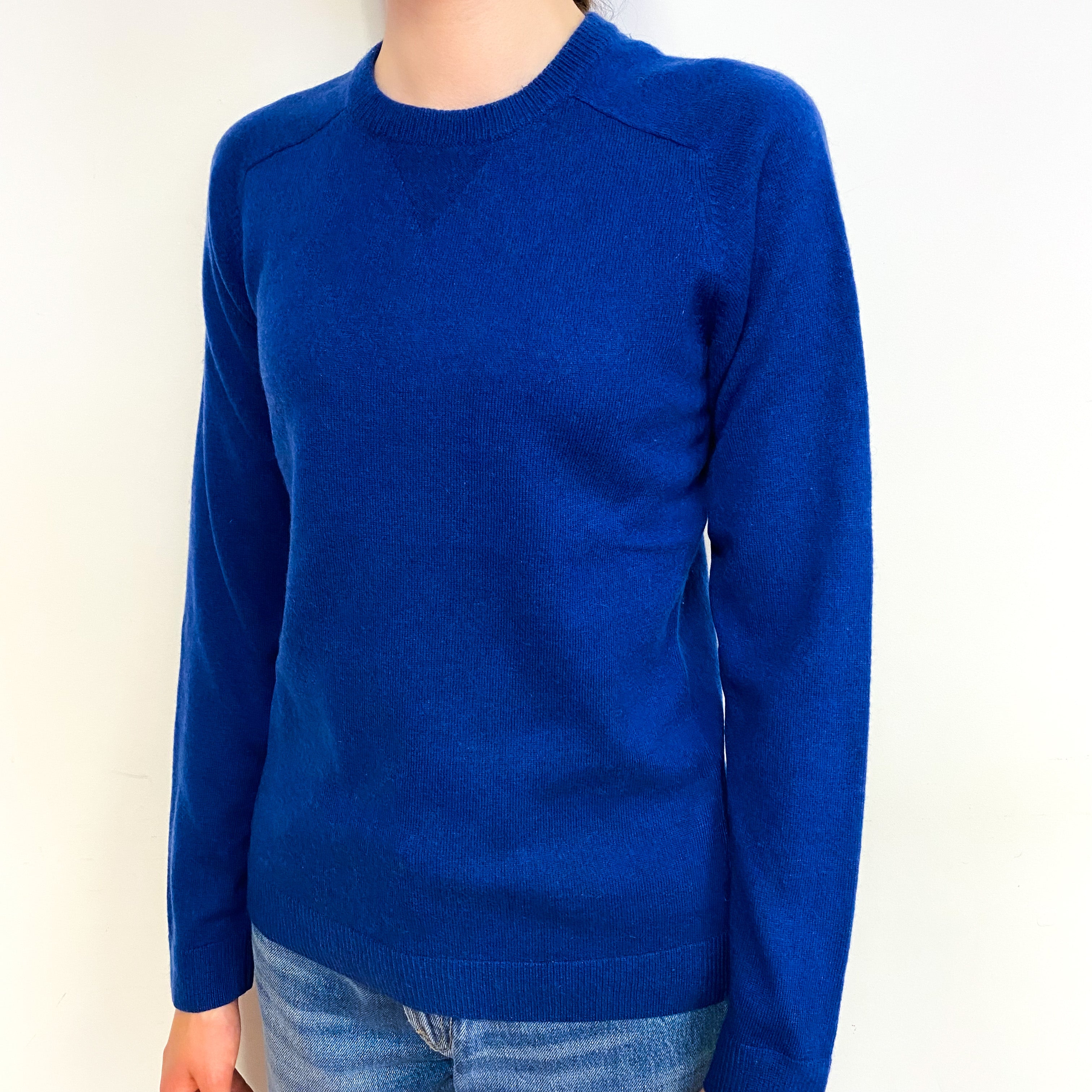 Air Force Blue Cashmere Crew Neck Jumper Extra Small