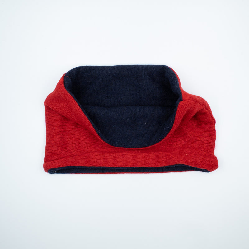 Post Box Red and Dark Navy Neck Warmer