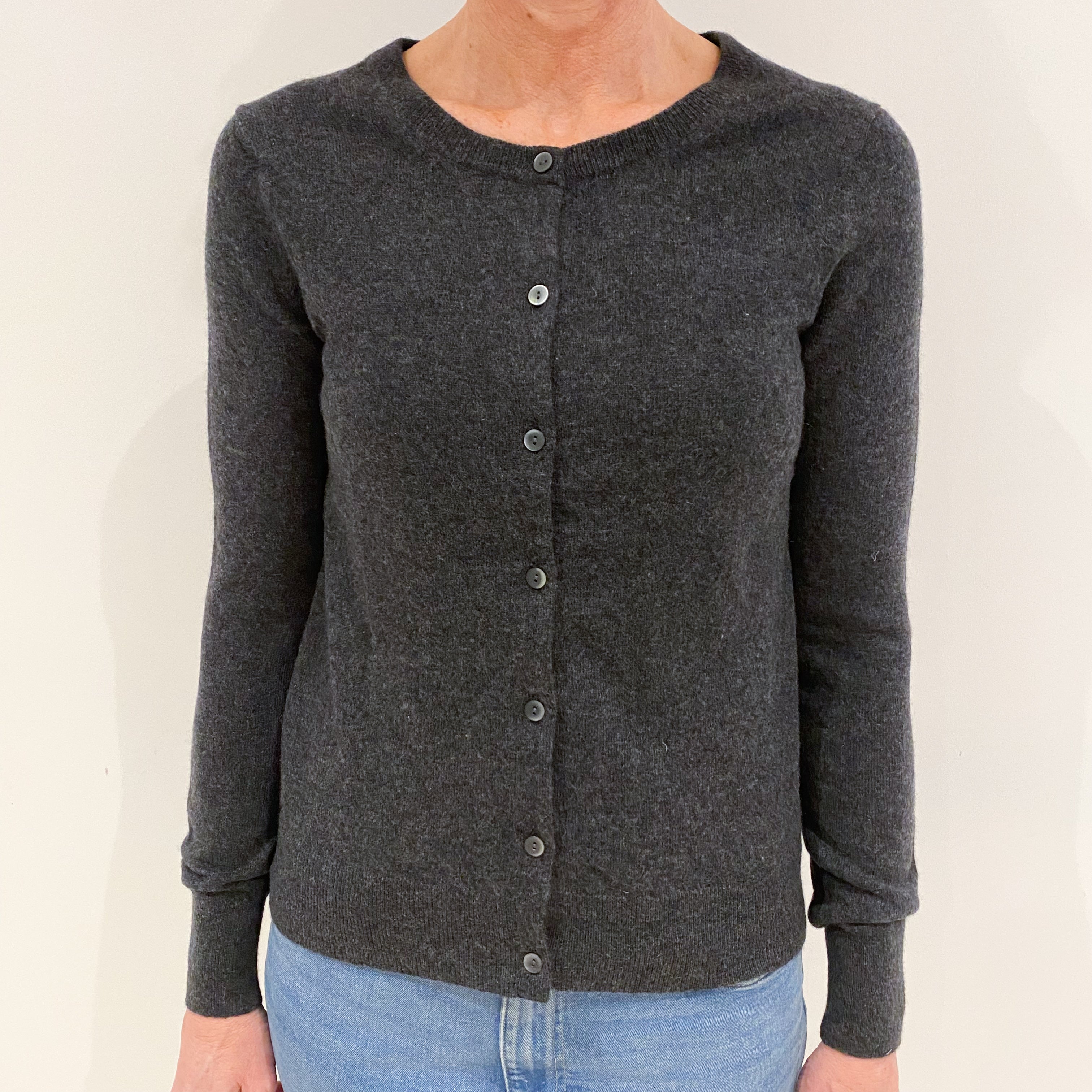 Slate Grey Cashmere Cardigan Small