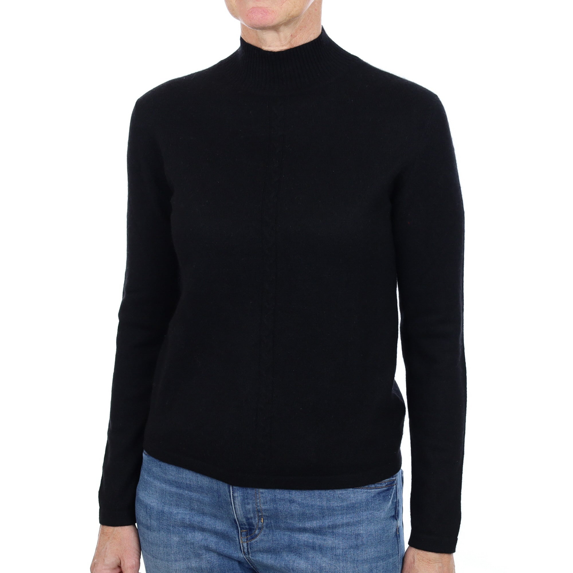 Black Cashmere Turtle Neck Jumper Small