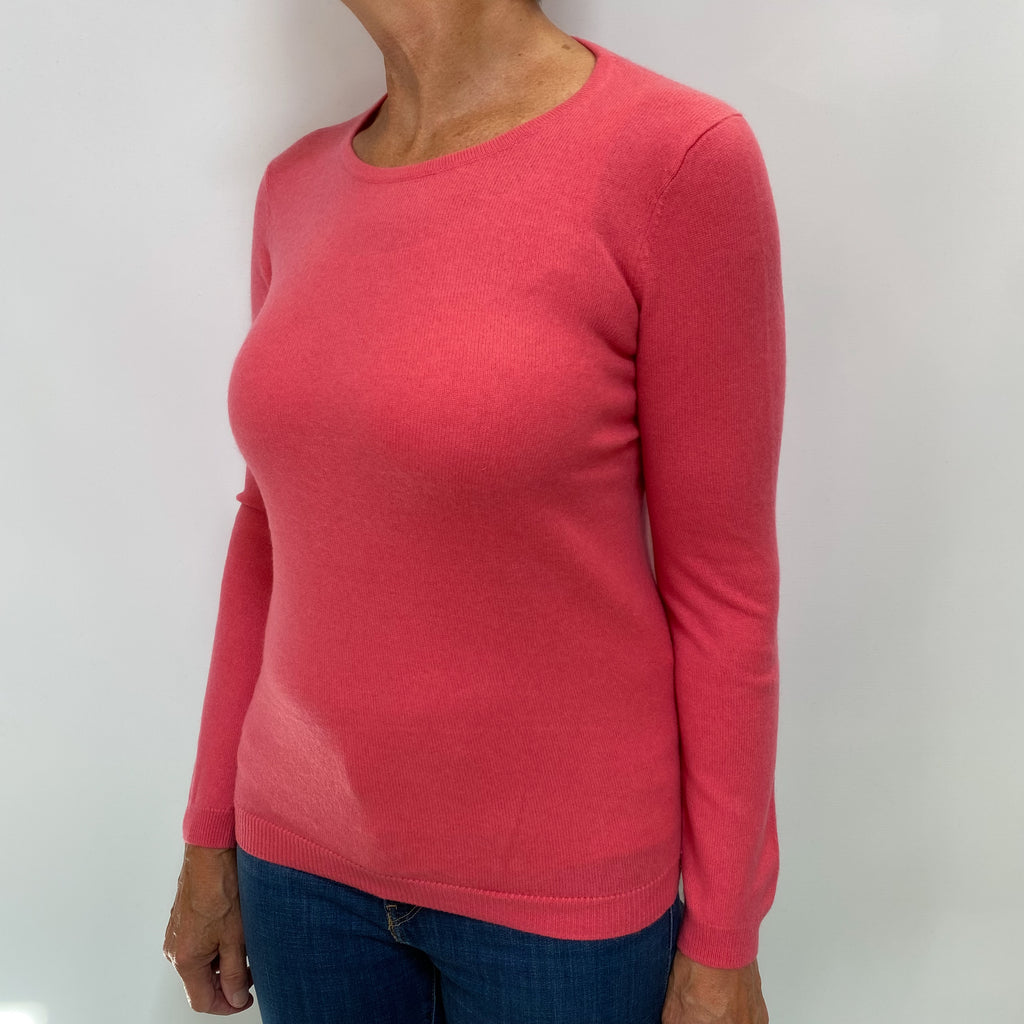 Bubblegum Pink Cashmere Crew Neck Jumper Medium