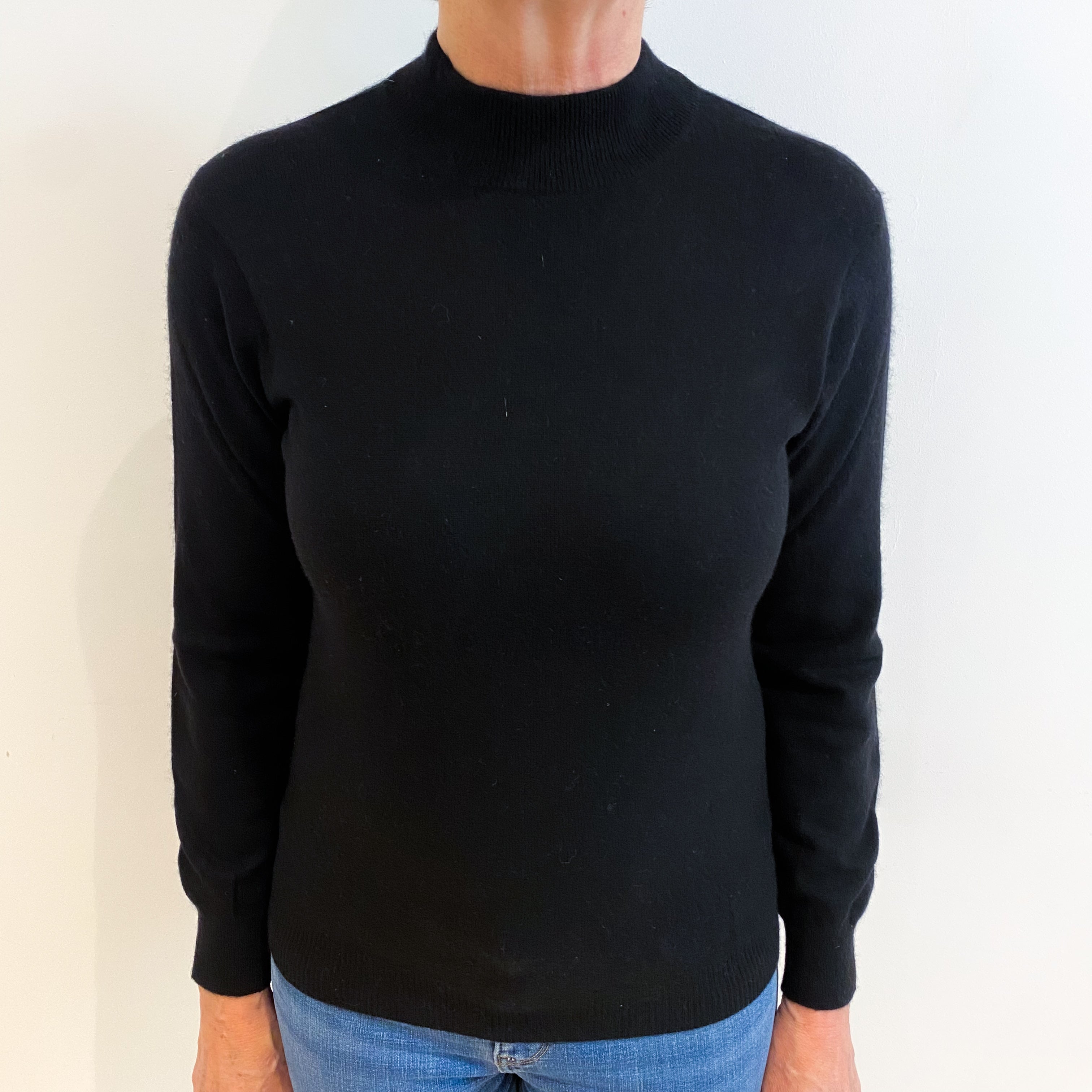 Black Cashmere Turtle Neck Jumper Medium