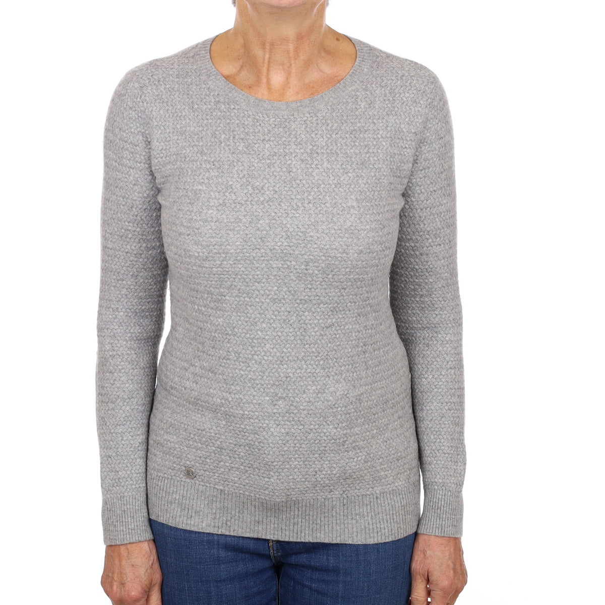 Smoke Grey Cashmere Crew Neck Jumper Medium