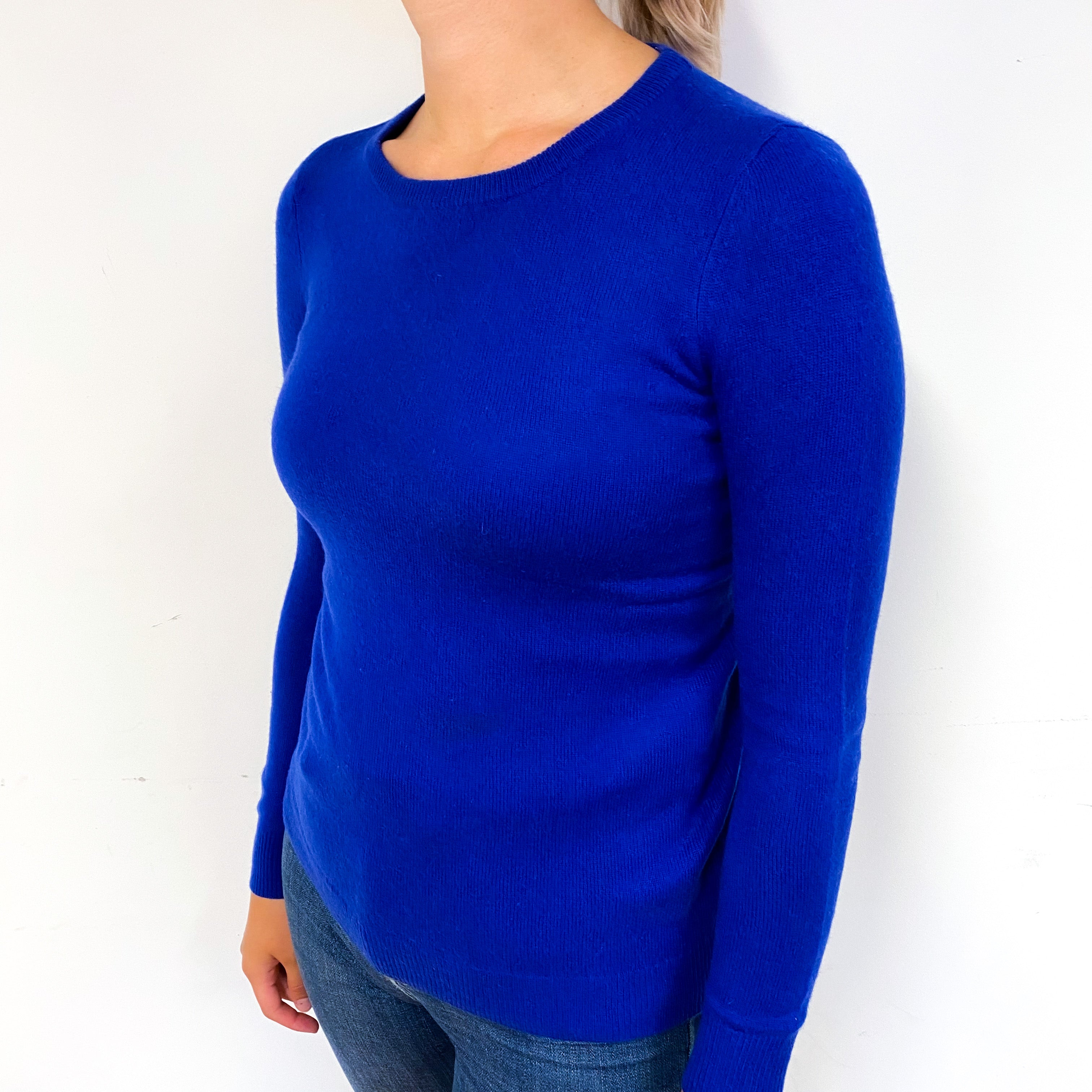Indigo Blue Cashmere Crew Neck Jumper Small