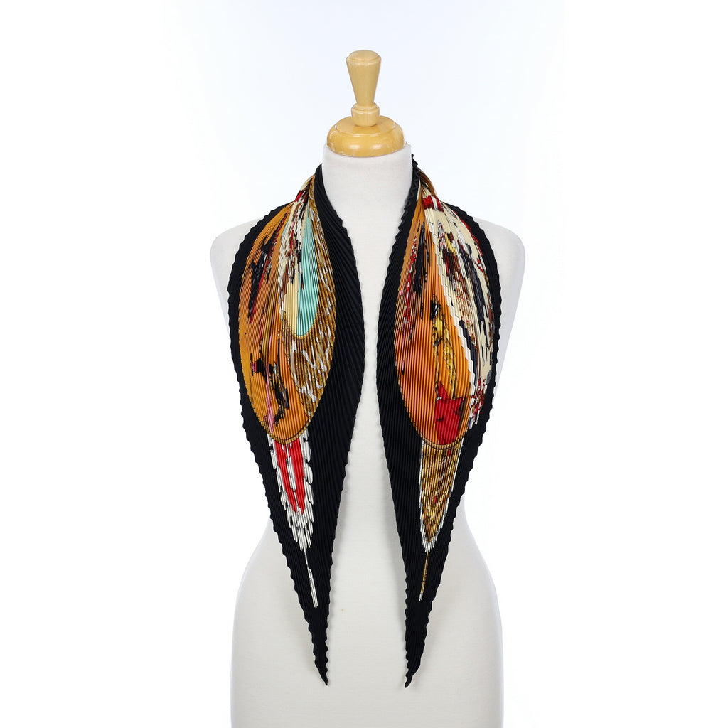 Hermès Plaza de Toros Plisse Silk Scarf Rare