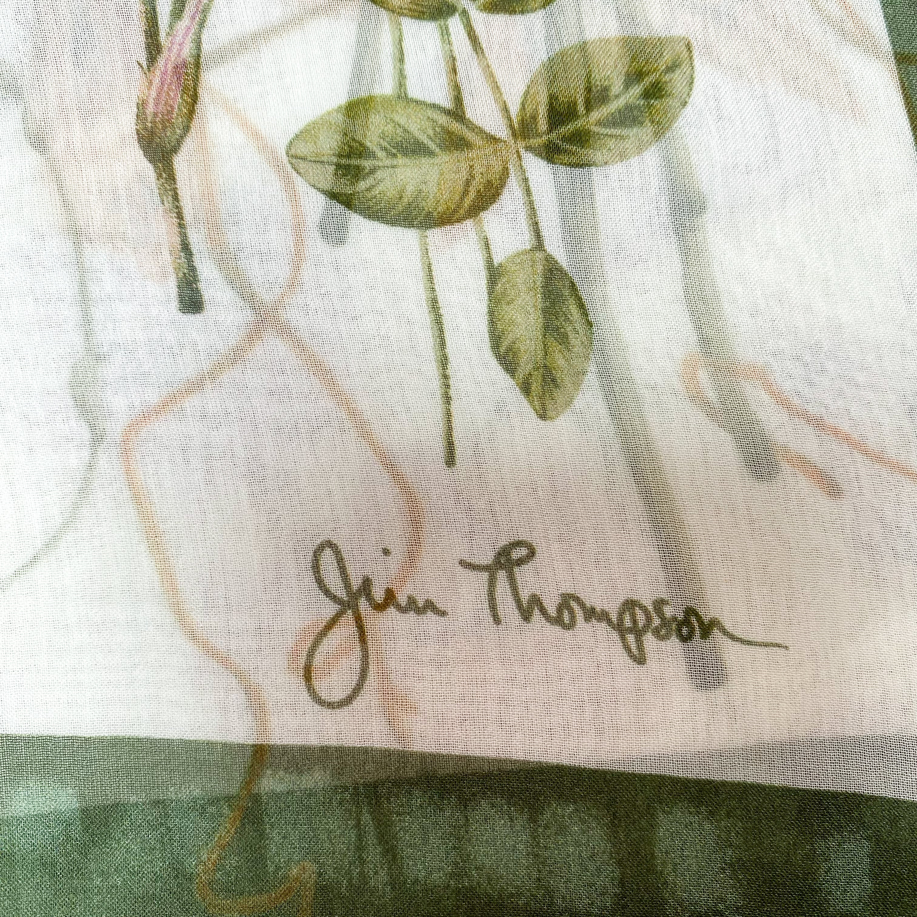 Brand New Jim Thompson Floral Silk Scarf
