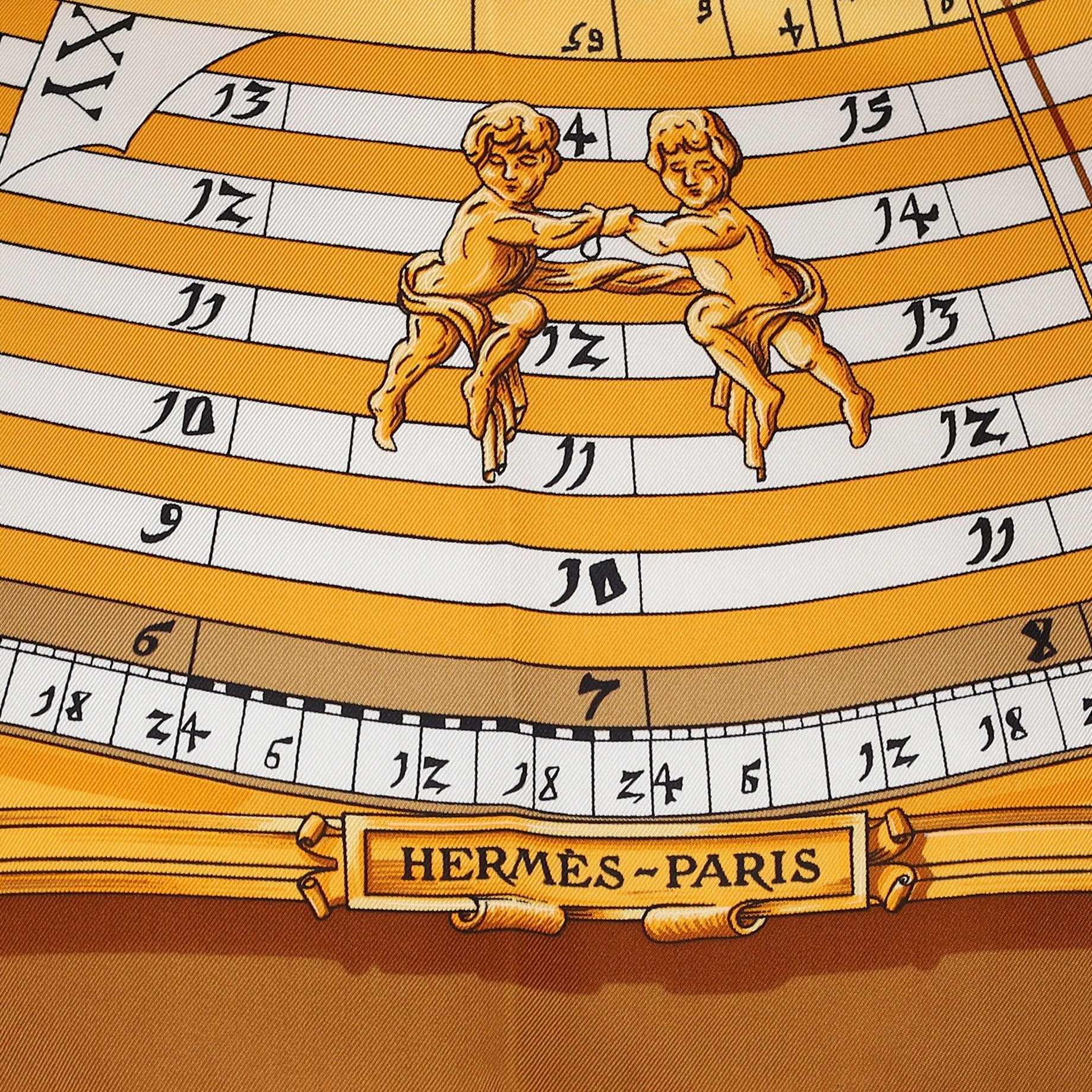 Pristine Hermès Dies et Hore Silk Scarf