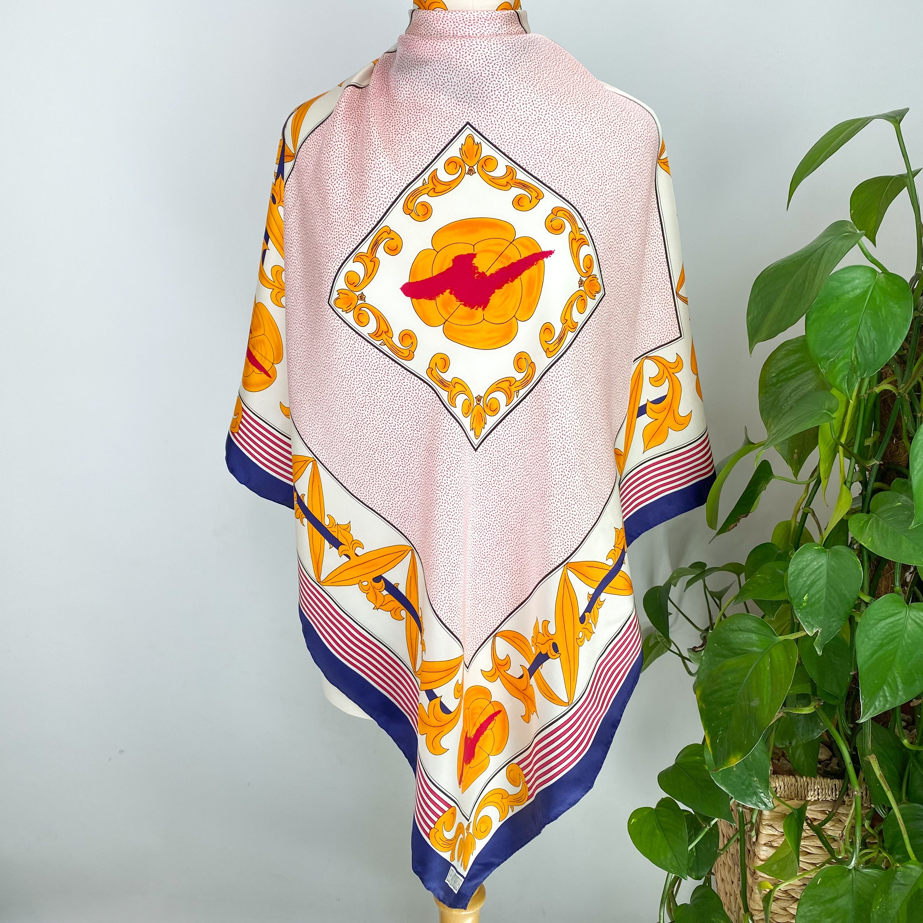 Large Vibrant Abstract Silk Scarf