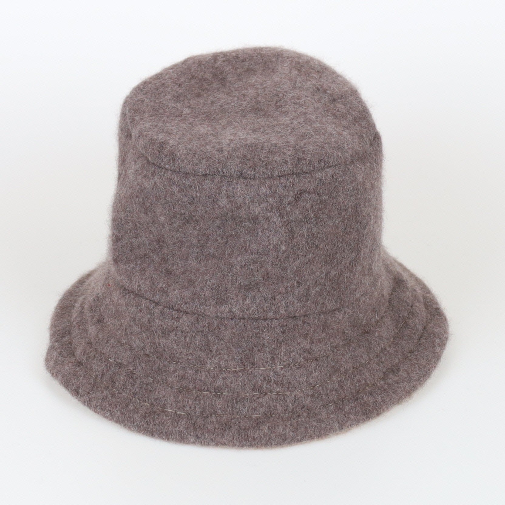 Mocha Brown Reversible Cashmere Bucket Hat Medium