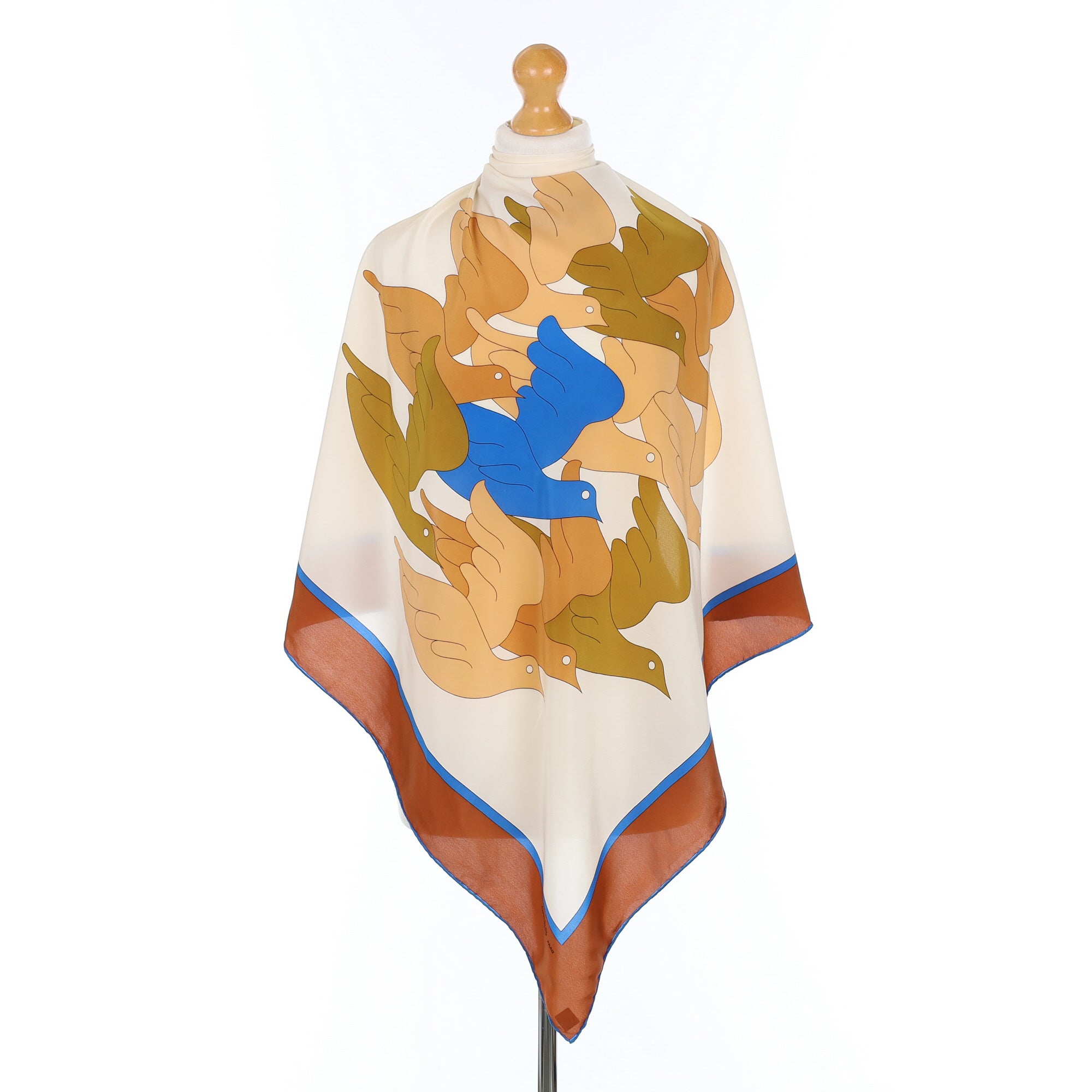 Grès Birds In Flight Vintage Silk Scarf