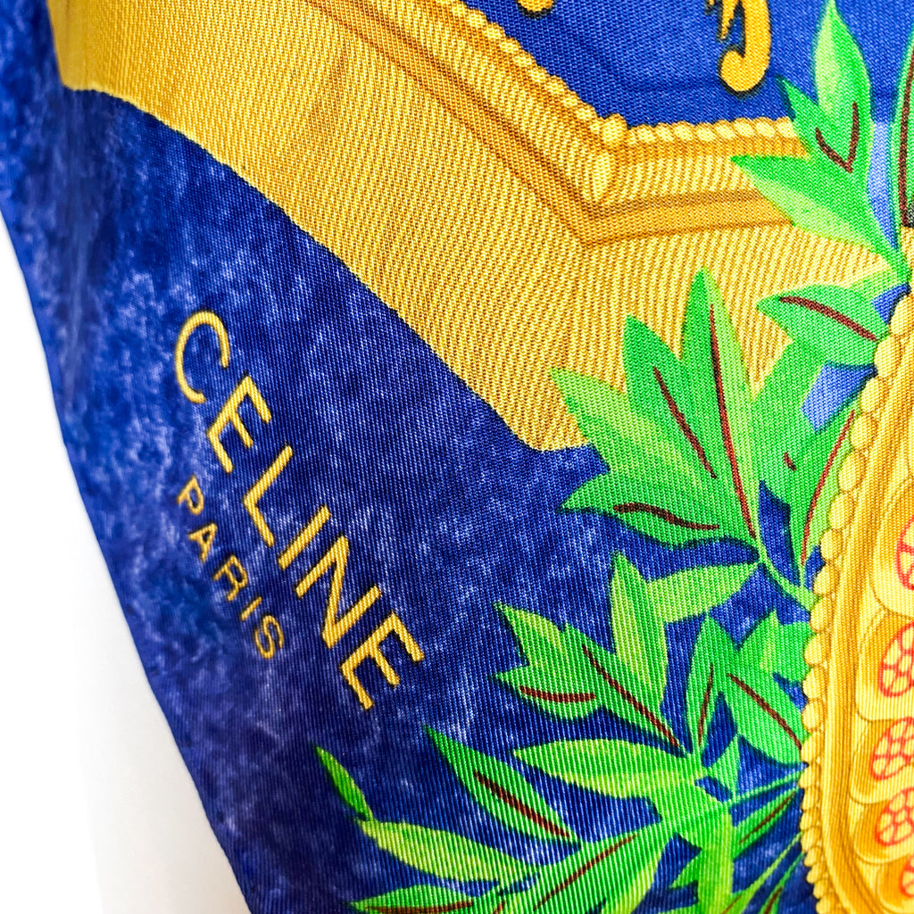 Immaculate Celine Designer Silk Scarf