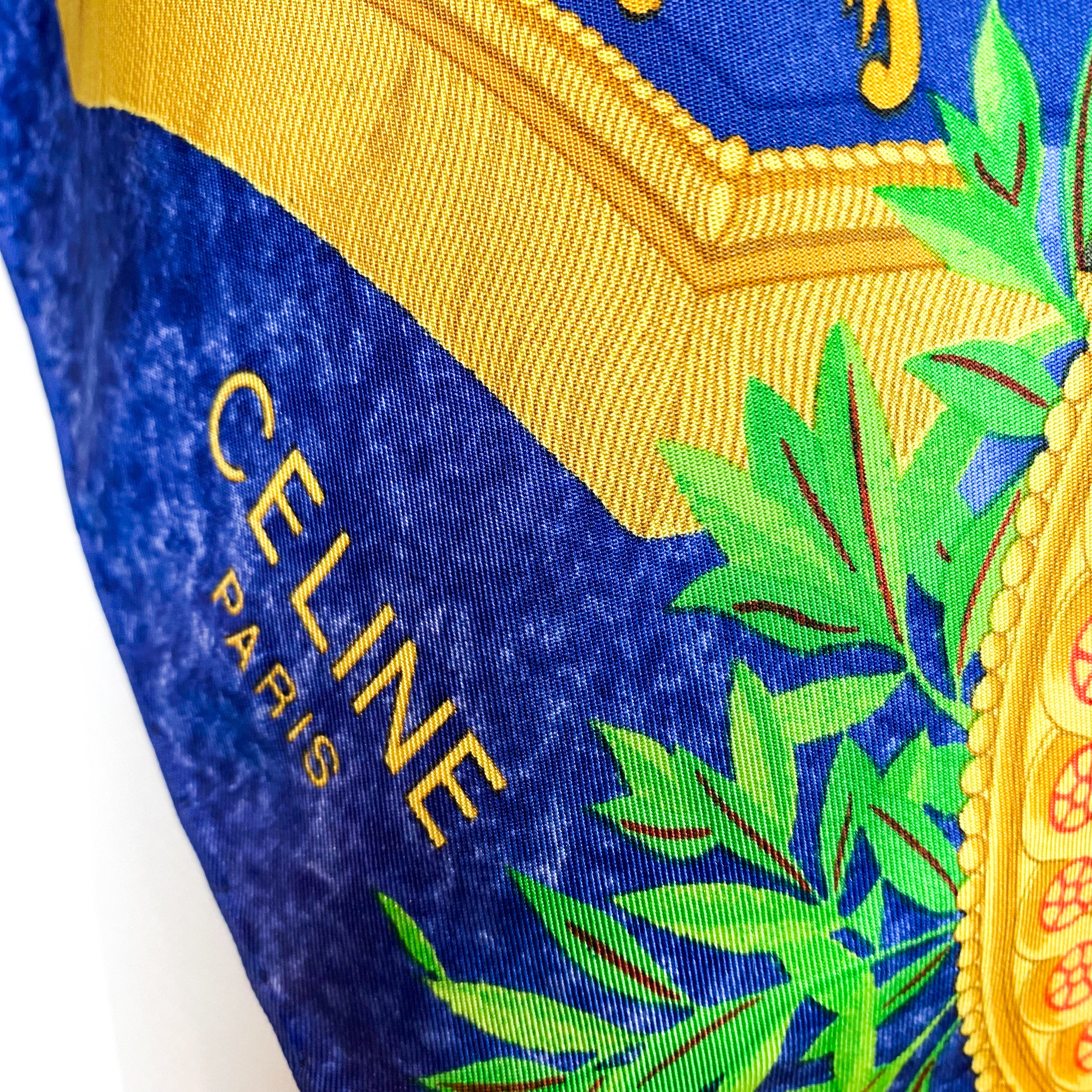 Immaculate Celine Designer Silk Scarf