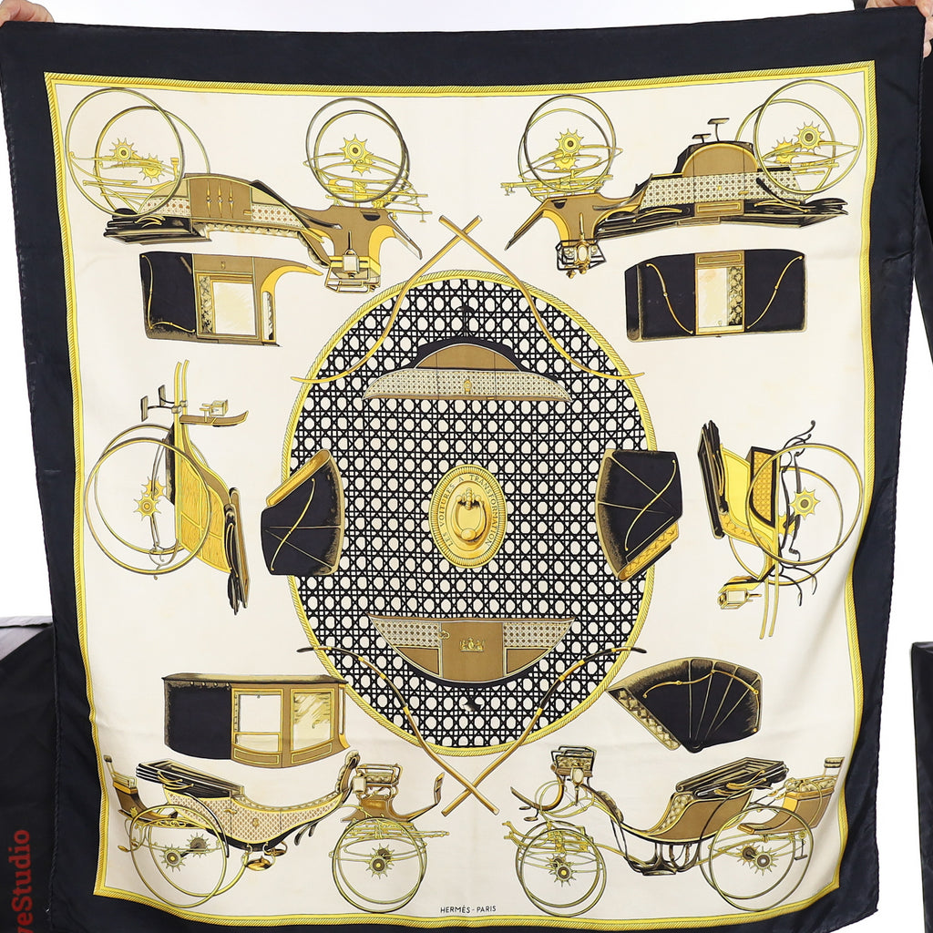Hermès Les Voitures A Transformation Silk Scarf
