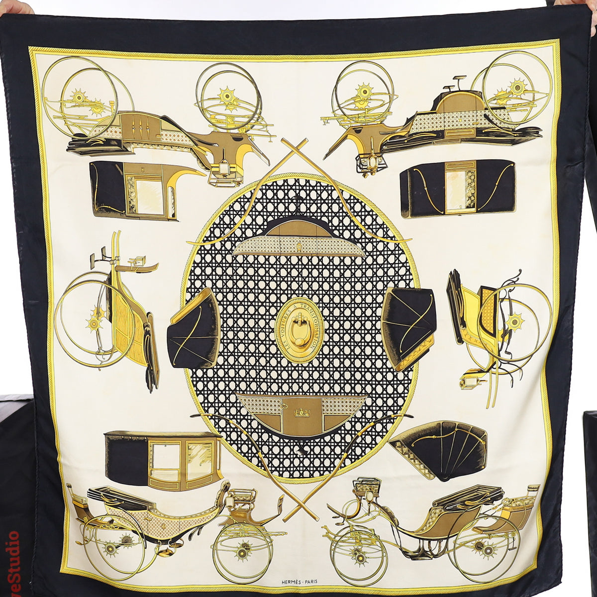 Hermès Les Voitures A Transformation Silk Scarf