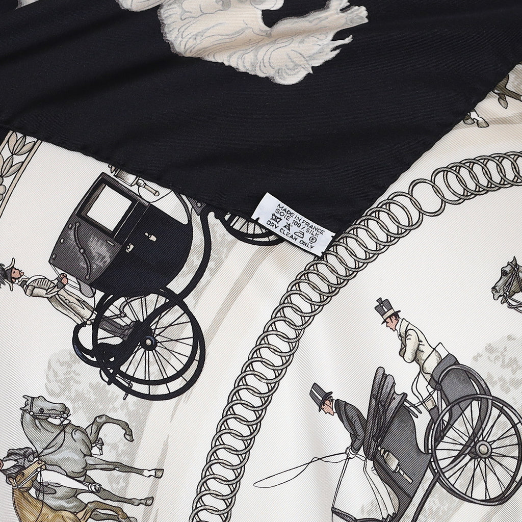 Brand New Boxed Hermès La Promenade de Longchamps Silk Scarf