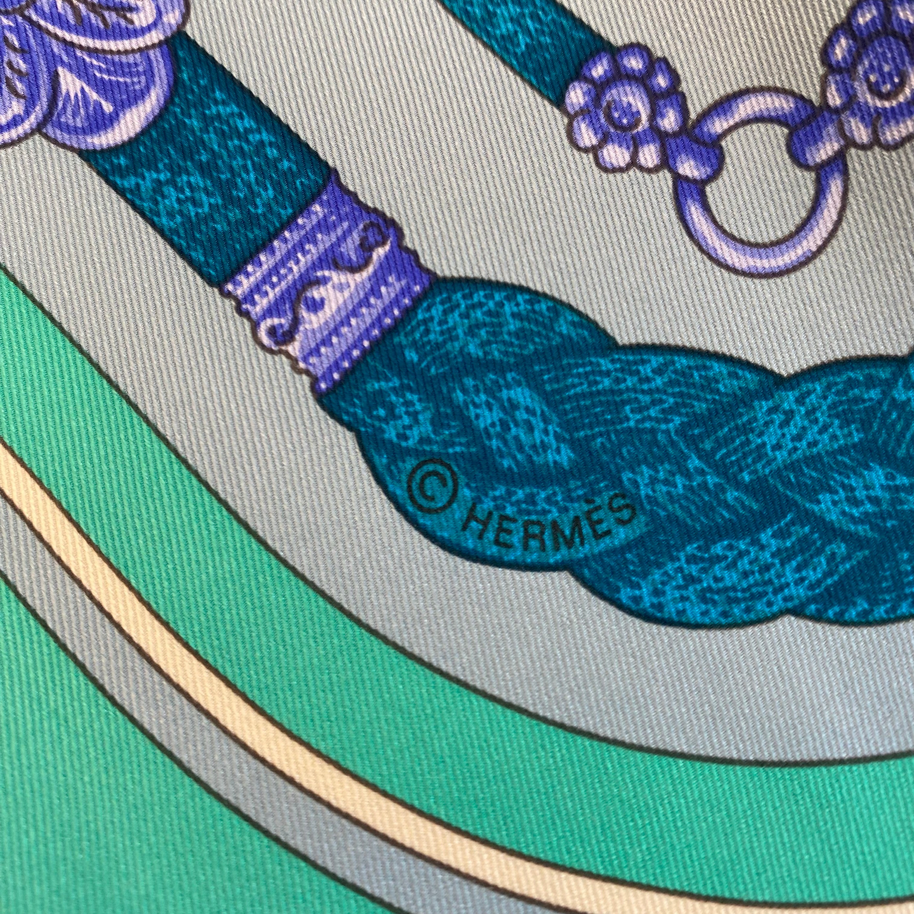 Pristine Hermès 70 Gaucho Par Hermès Silk Scarf
