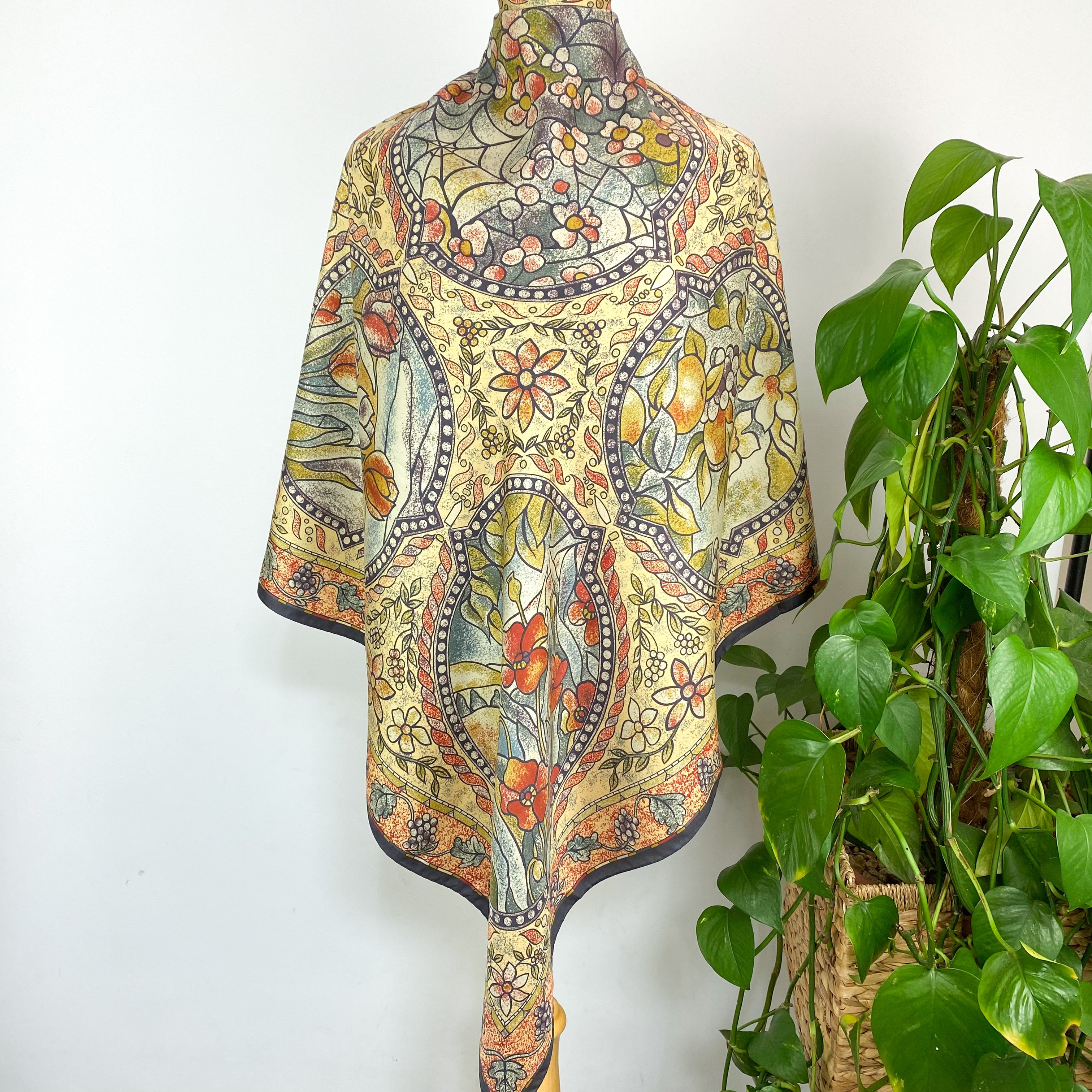 Past Times Floral Vintage Silk Scarf