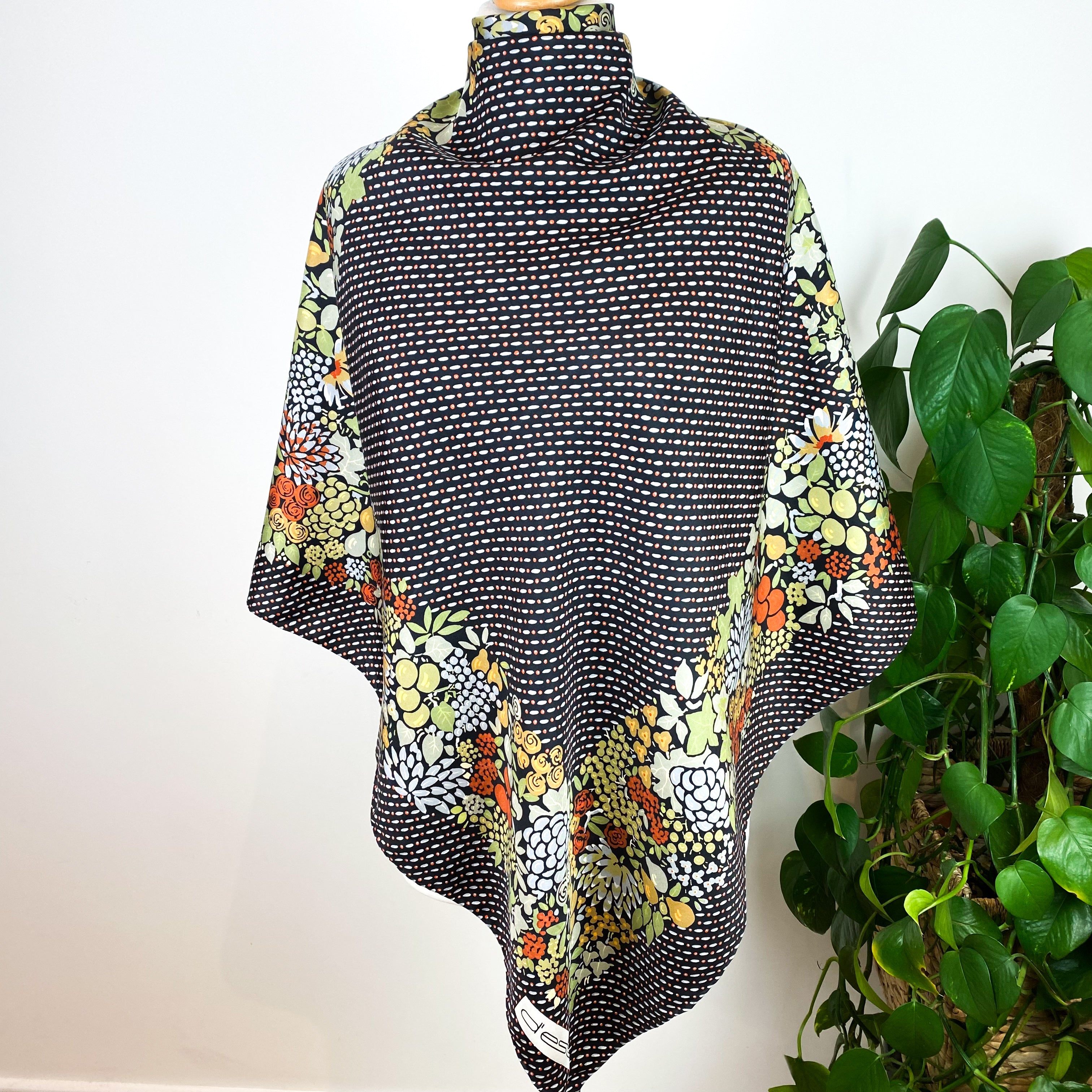 1970s D’este French Vintage Silk Scarf