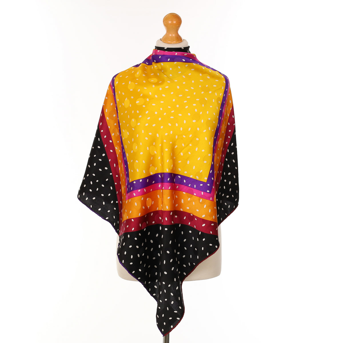 Basile Colourful Dotted Vintage Silk Scarf